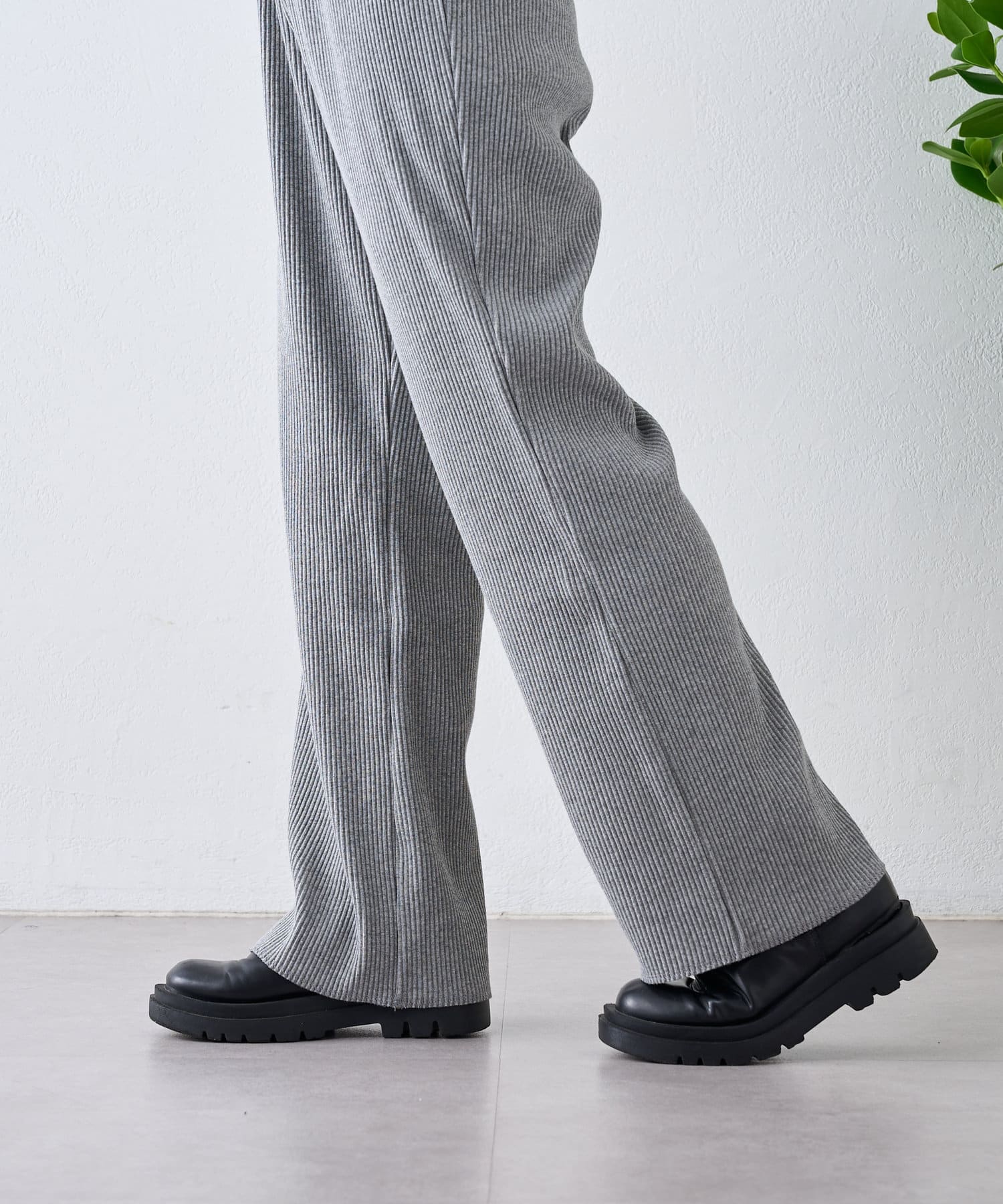 CIAOPANIC TYPY(チャオパニックティピー) 【-3キロ見え/11色/低身長・高身長対応】すっきりシルエットリブパンツ