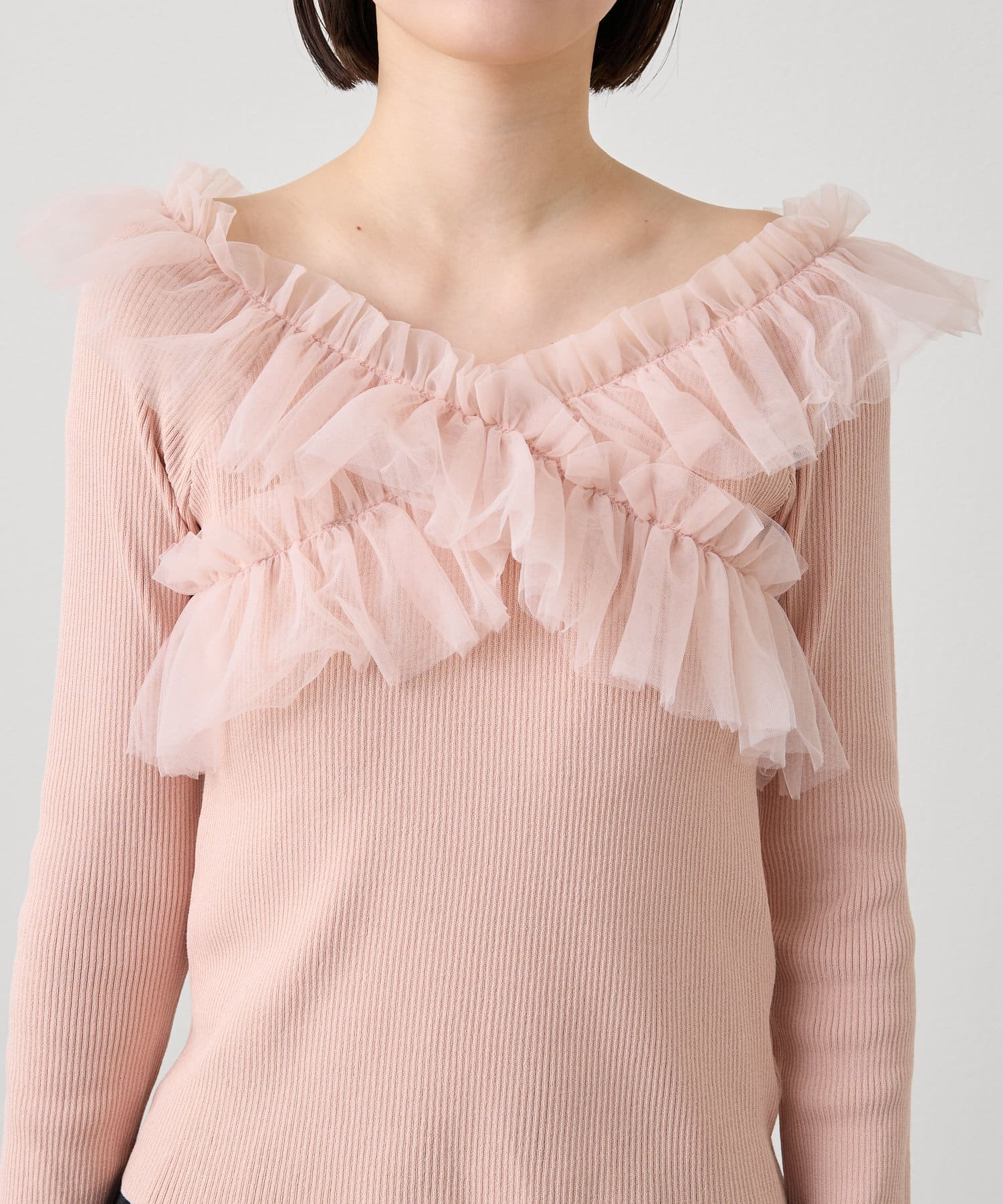 mystic(ミスティック) [mline]クロスチュールニット