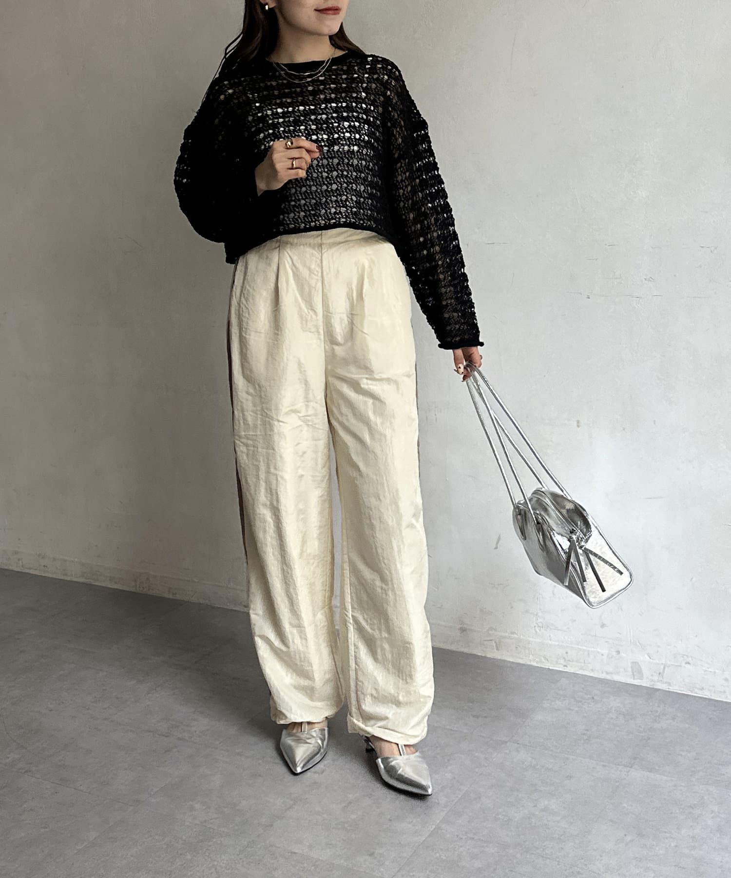 Thevon.(ゼヴォン) スラブメッシュニットプルオーバー