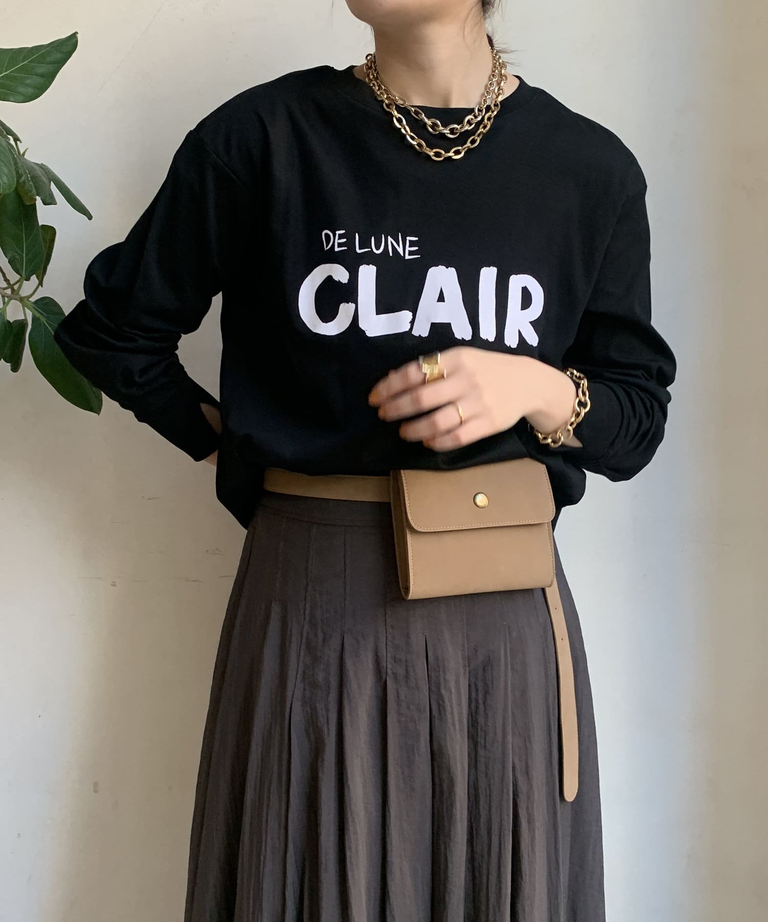 DOUDOU(ドゥドゥ) 【WEB限定】CLAIRハンドロゴロンTEE
