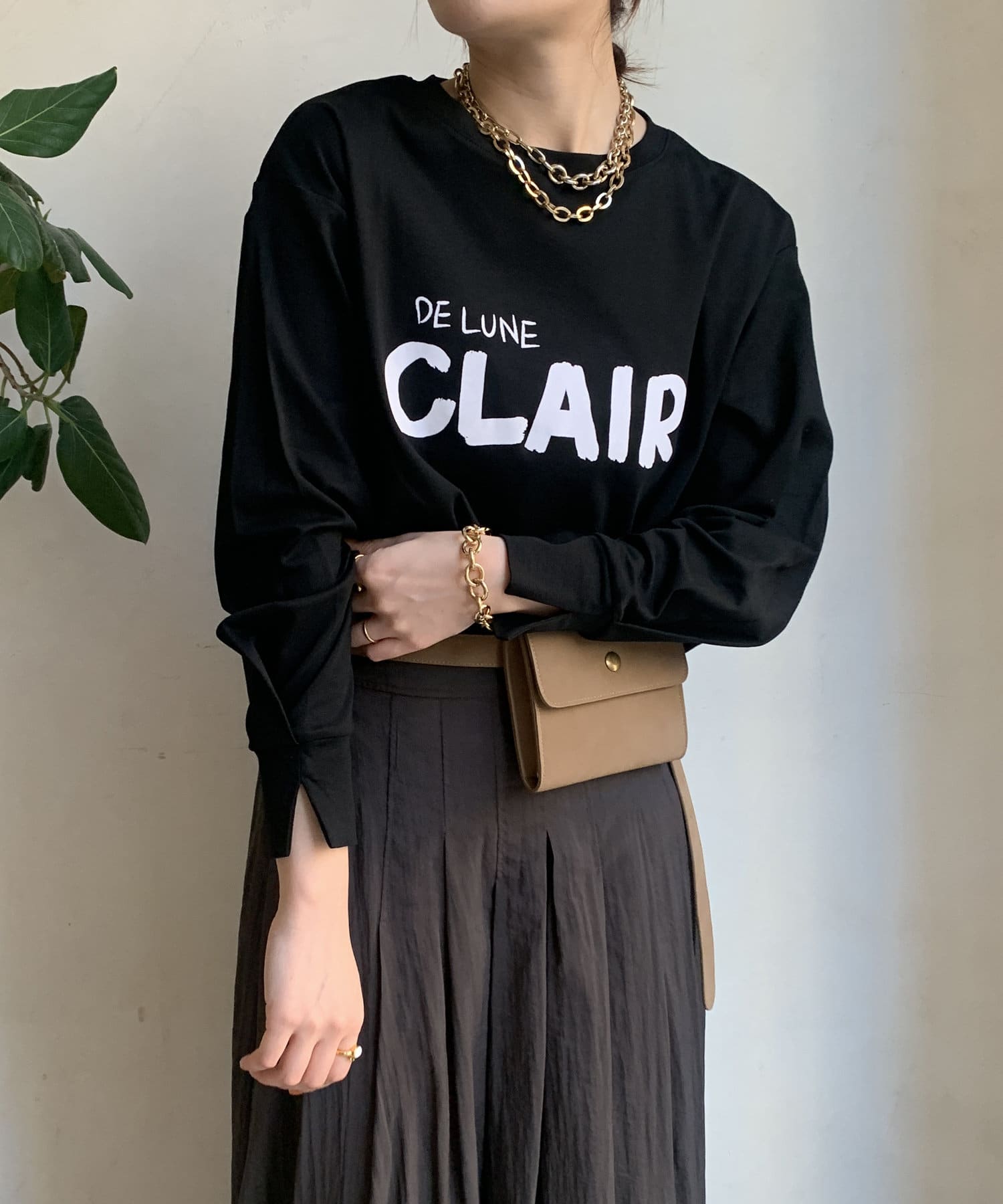 DOUDOU(ドゥドゥ) 【WEB限定】CLAIRハンドロゴロンTEE