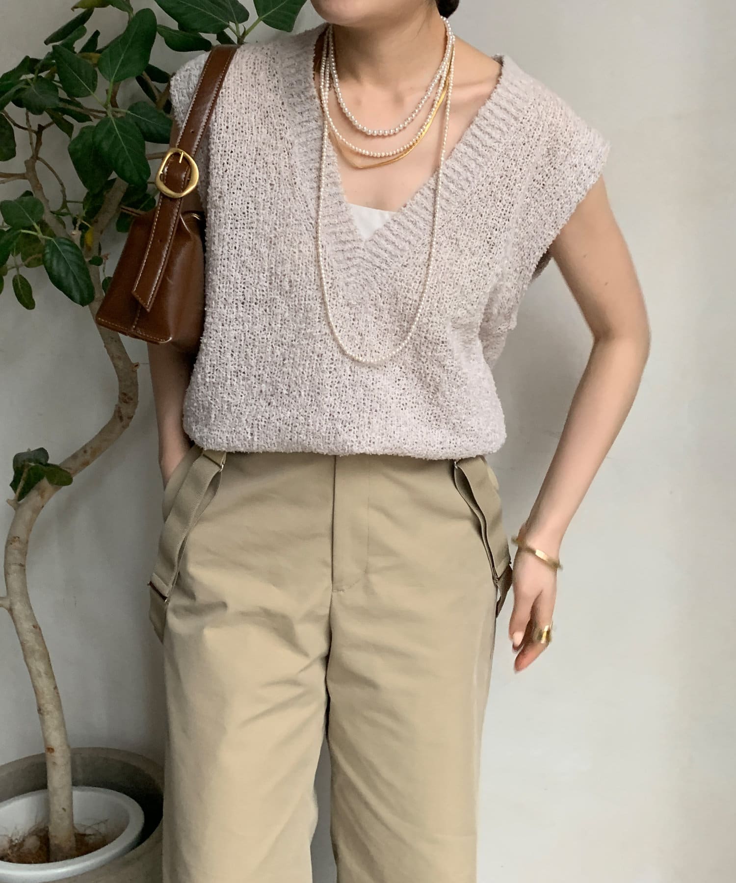 doudou ツイード深Vベスト DouDou（ドゥドゥ）の「NEWツイード深Vベスト（ベスト）」 - WEAR