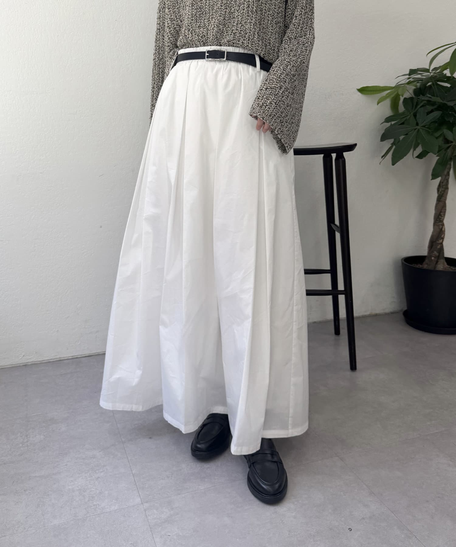 新品 mare マレWater-Repellentベルト付ボリュームスカート ベルト付きボリュームスカート | mystic(ミスティック