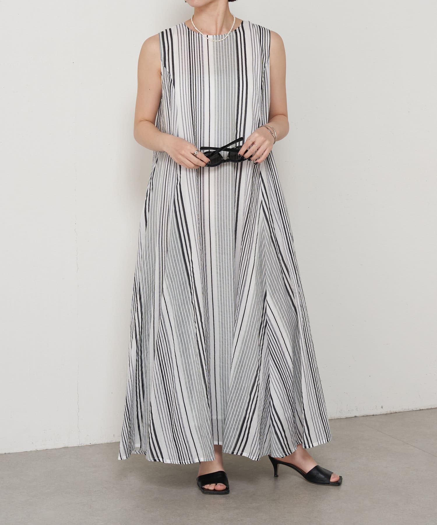 Jena　espace merveilleux(ジェナ　エスパスメルヴェイユ) 綿ボイル2WAYフレアワンピース