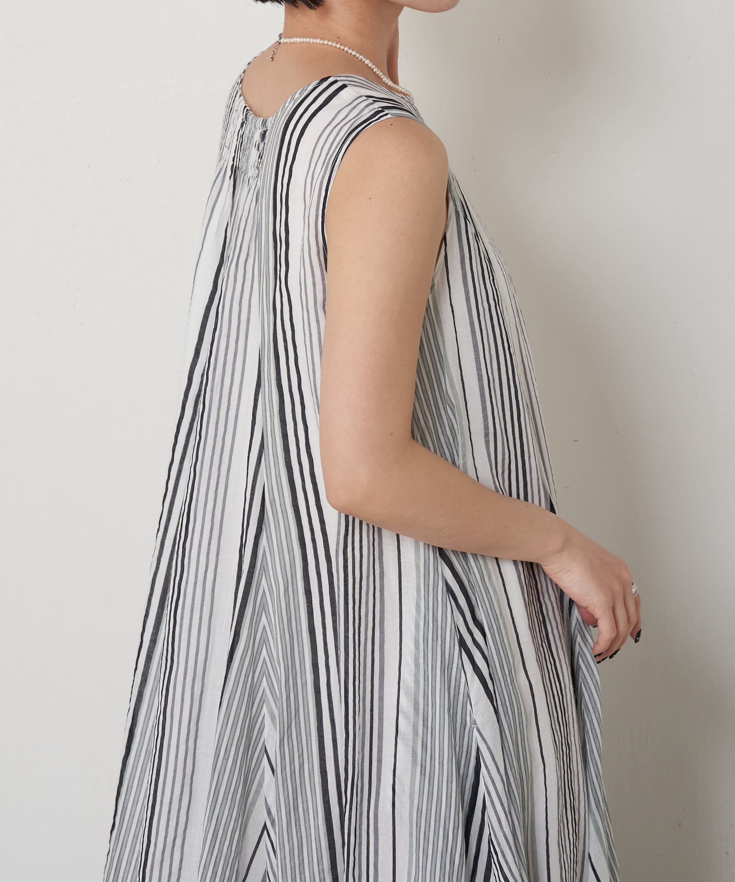 Jena　espace merveilleux(ジェナ　エスパスメルヴェイユ) 綿ボイル2WAYフレアワンピース