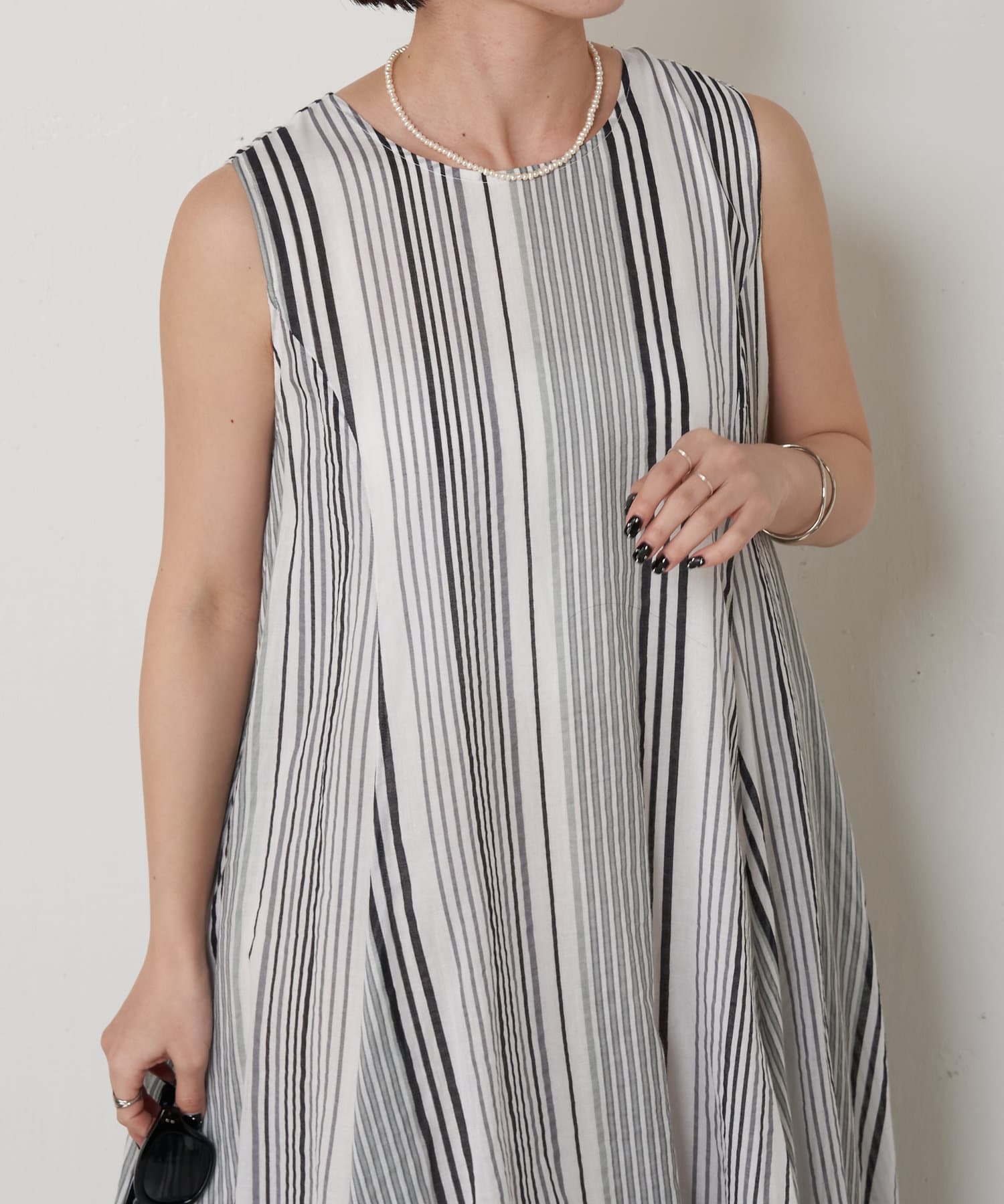 Jena　espace merveilleux(ジェナ　エスパスメルヴェイユ) 綿ボイル2WAYフレアワンピース