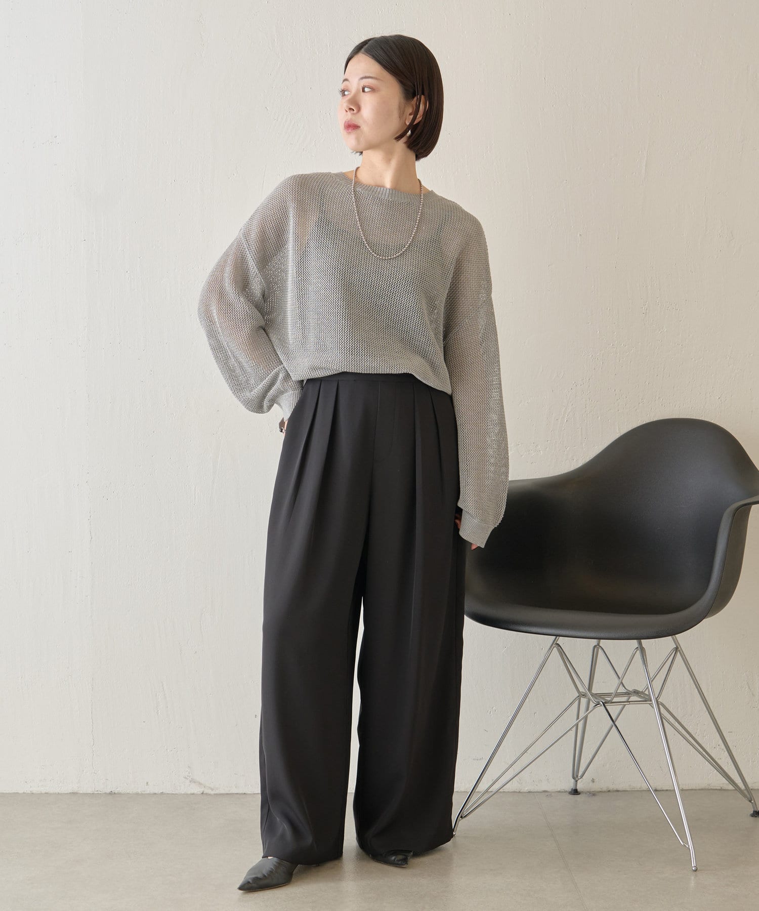 ぴらこ企画カラー登場】スパンコールメッシュニット | Jena