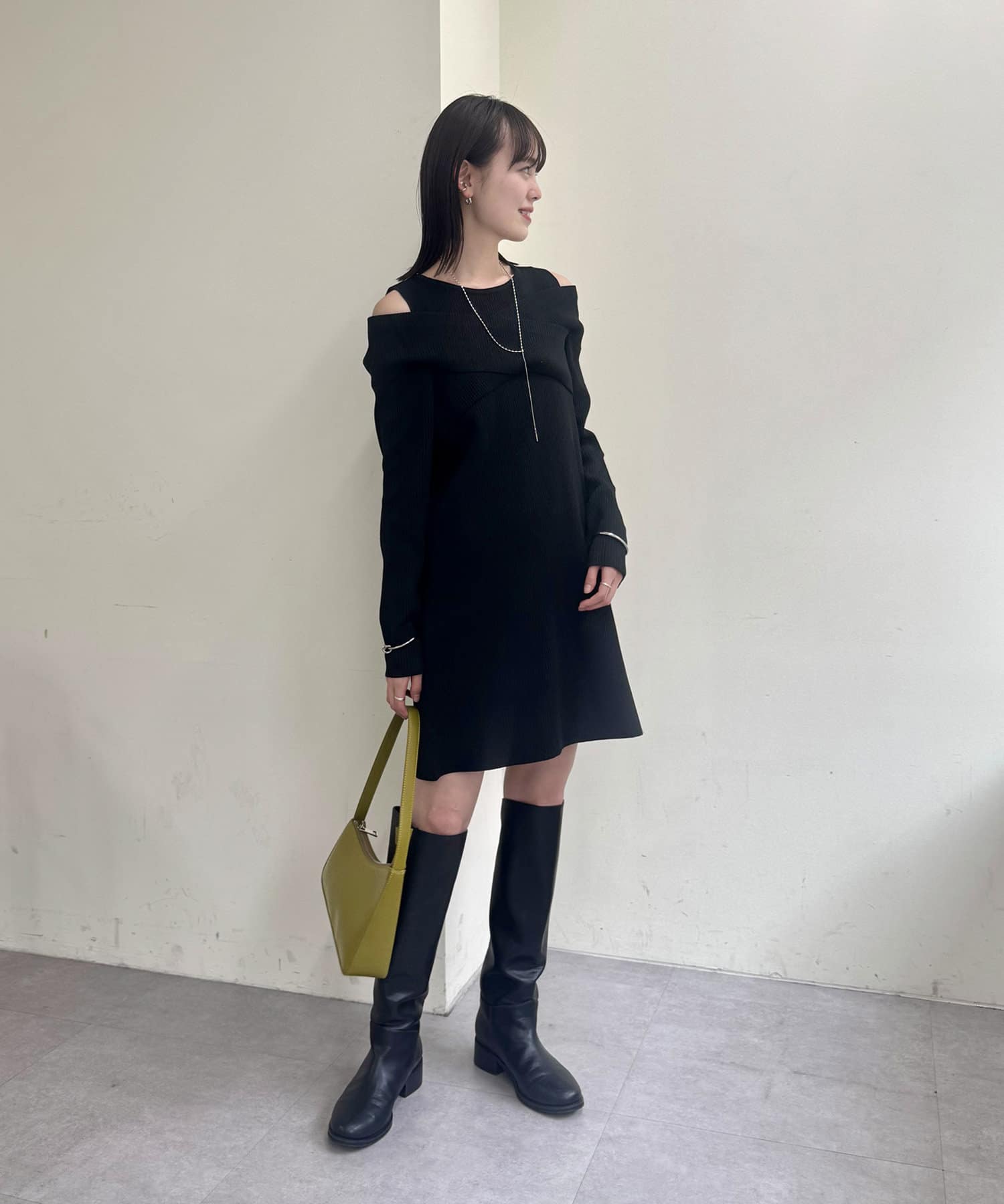 mystic(ミスティック) クロスニットワンピース