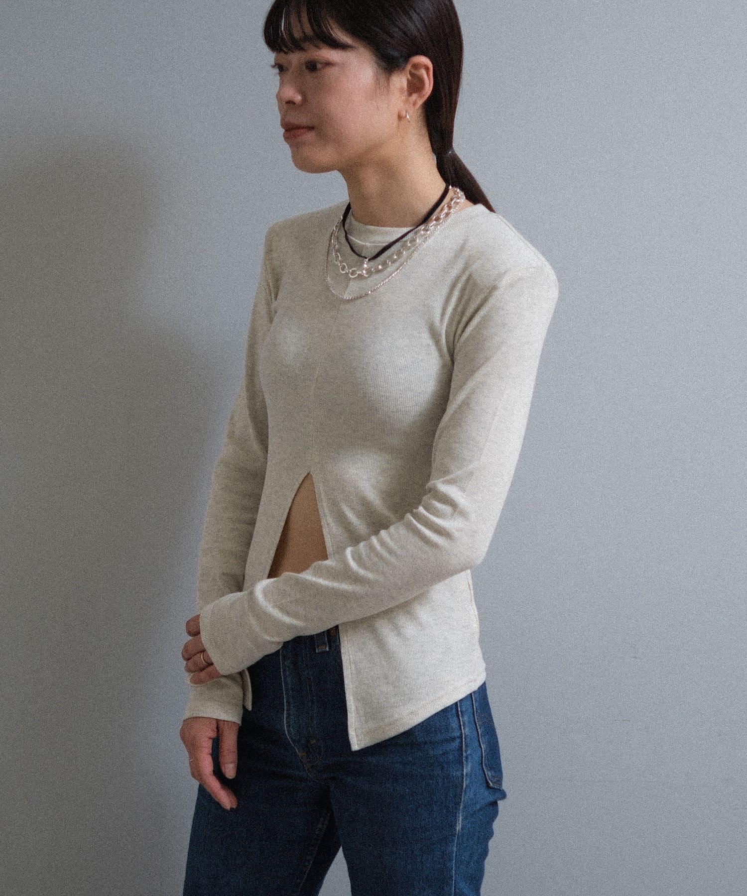 新品未使用 Pasterip / Power shoulder slit Tee Power shoulder slit Tee | Pasterip(パセリ)レディース | PAL