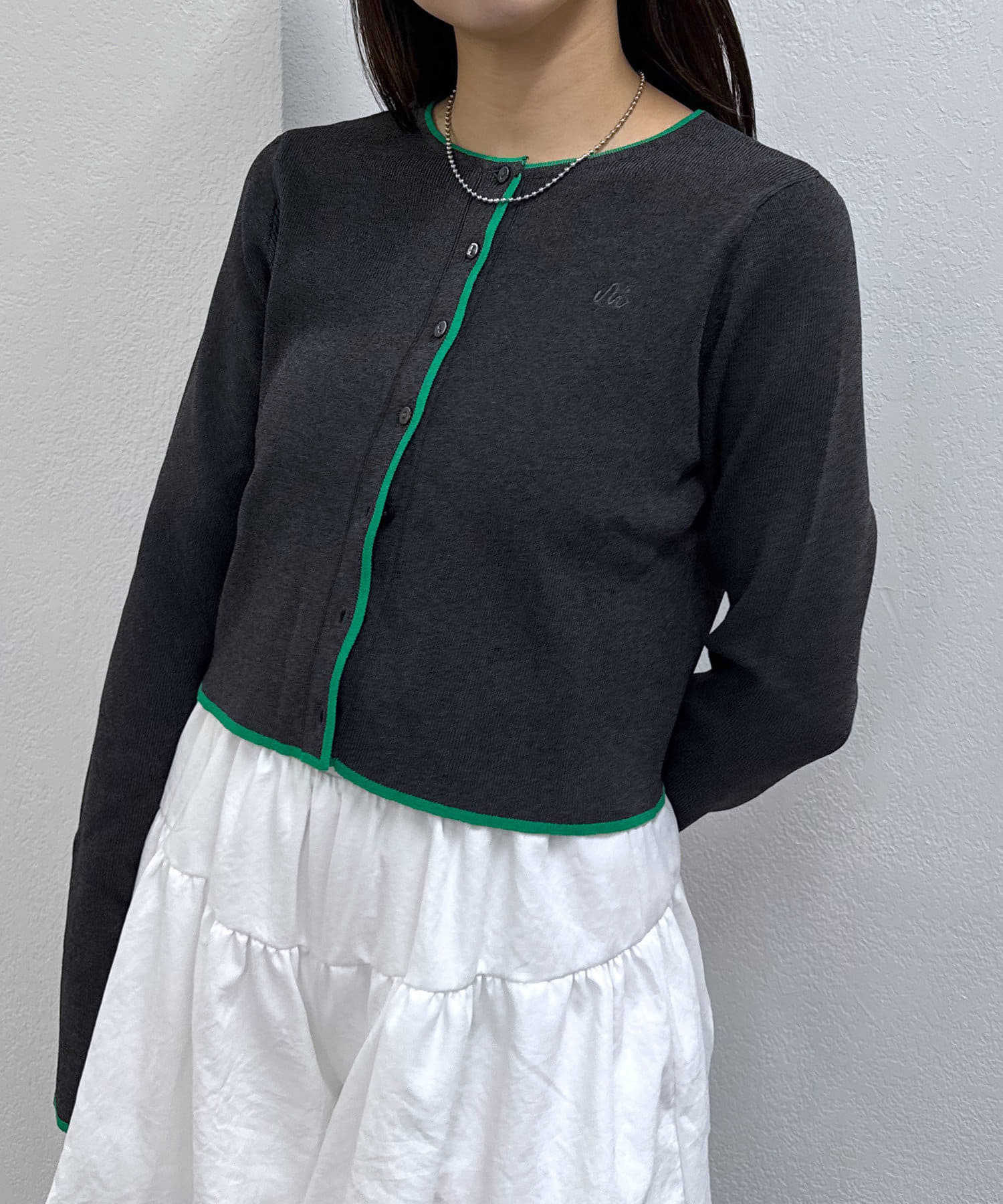 mystic(ミスティック) [mline]配色刺繍カーディガン