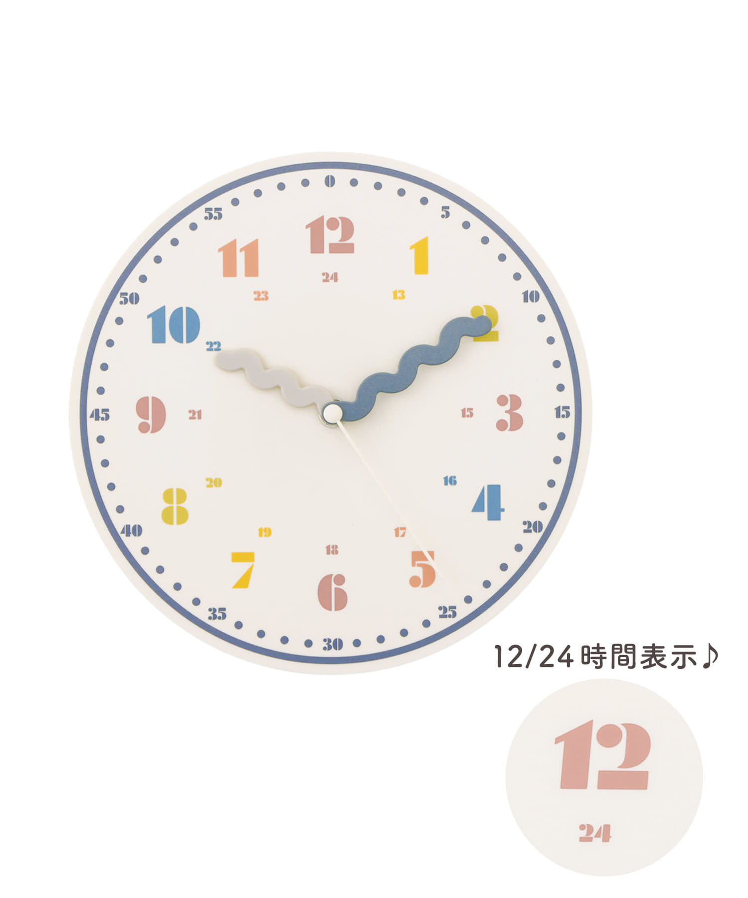 3COINS(スリーコインズ) キッズ 壁掛け知育時計 アイボリー