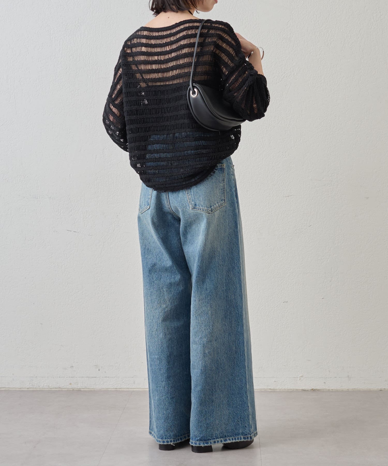 Omekashi(オメカシ) 【一枚で華やかに】フリンジワイドニット