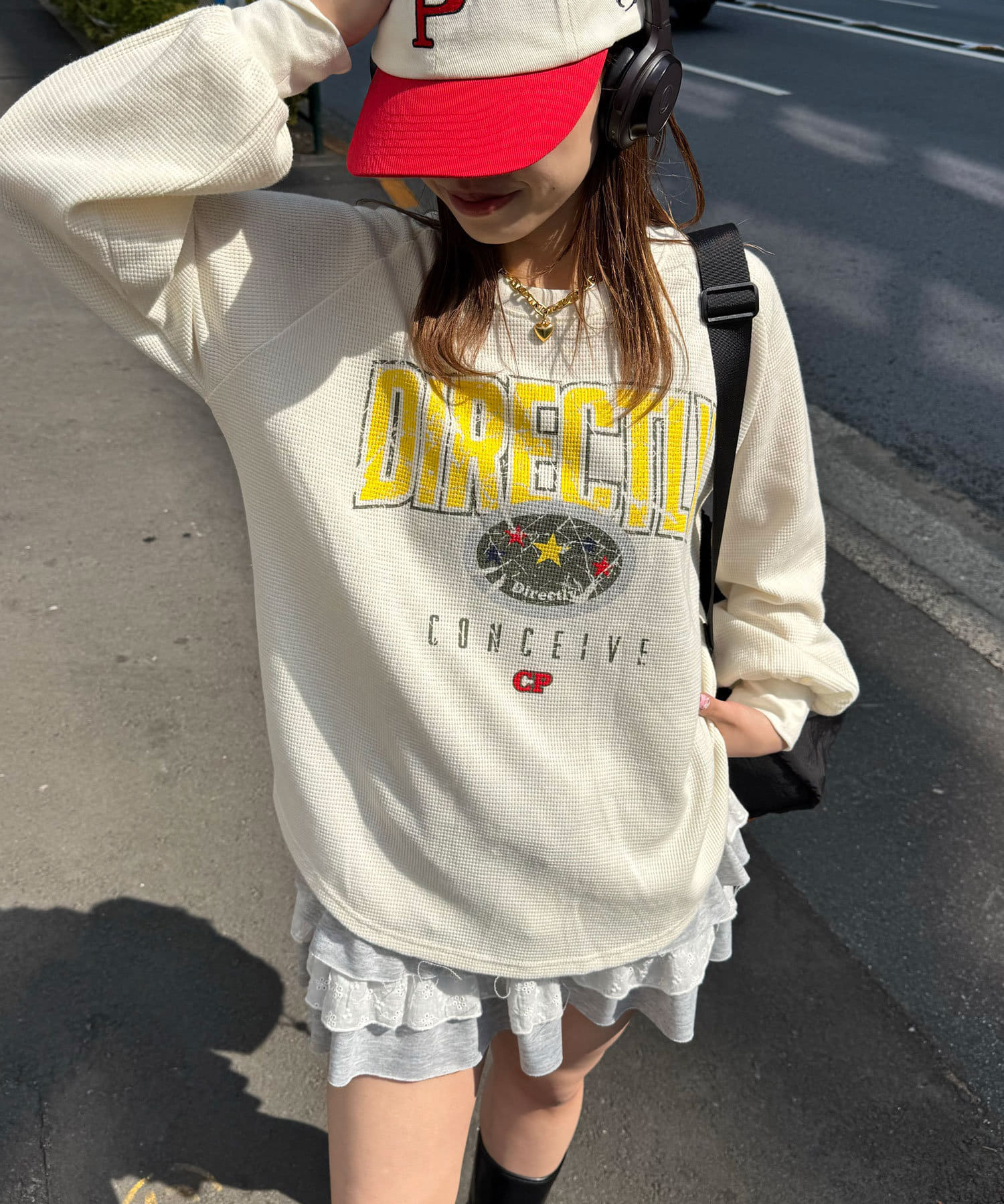 ヴィンテージライクワッフルロゴロンTee | CIAOPANIC(チャオ