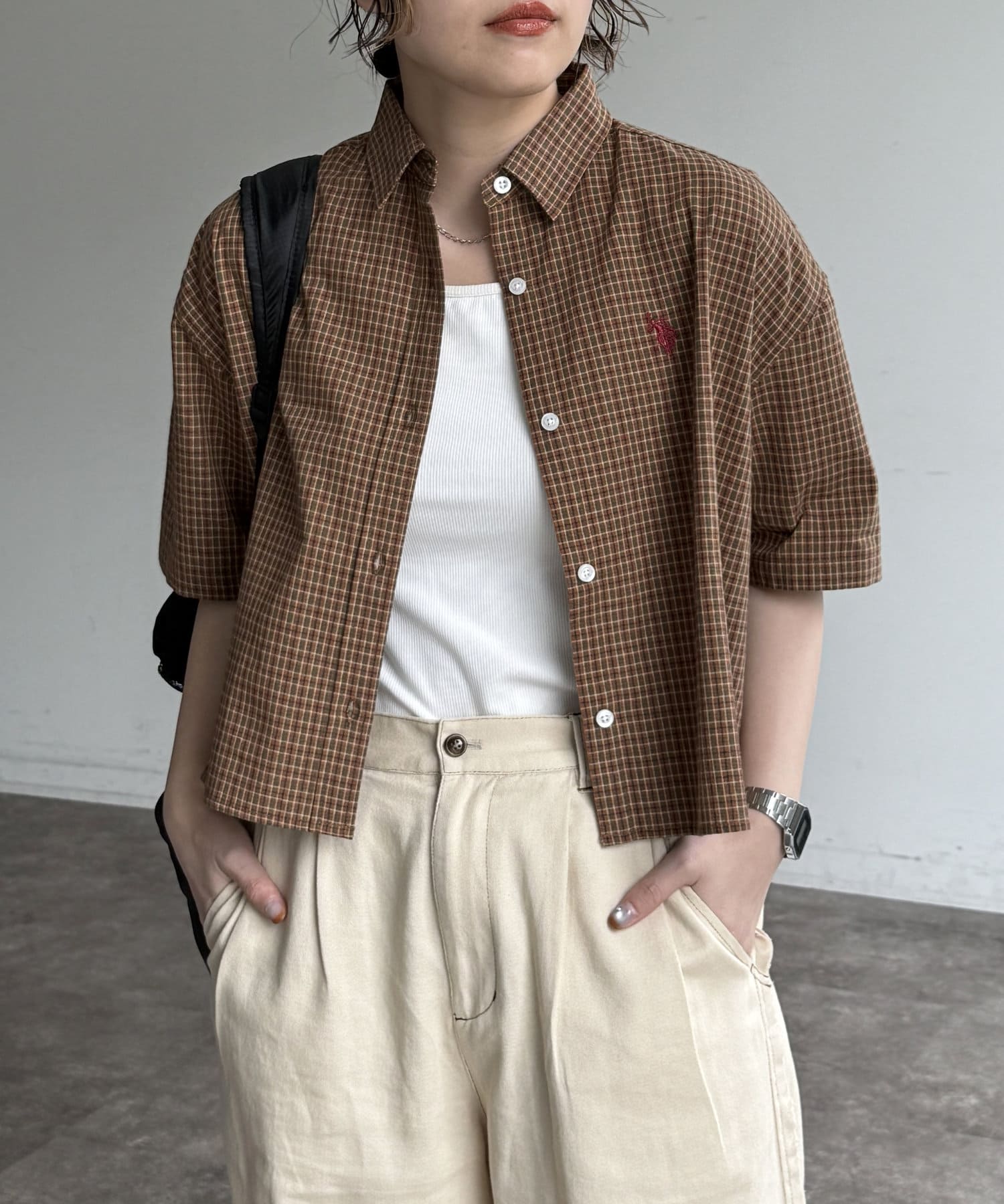 CPCM(シーピーシーエム) 【U.S. POLO ASSN.】短丈シャツ