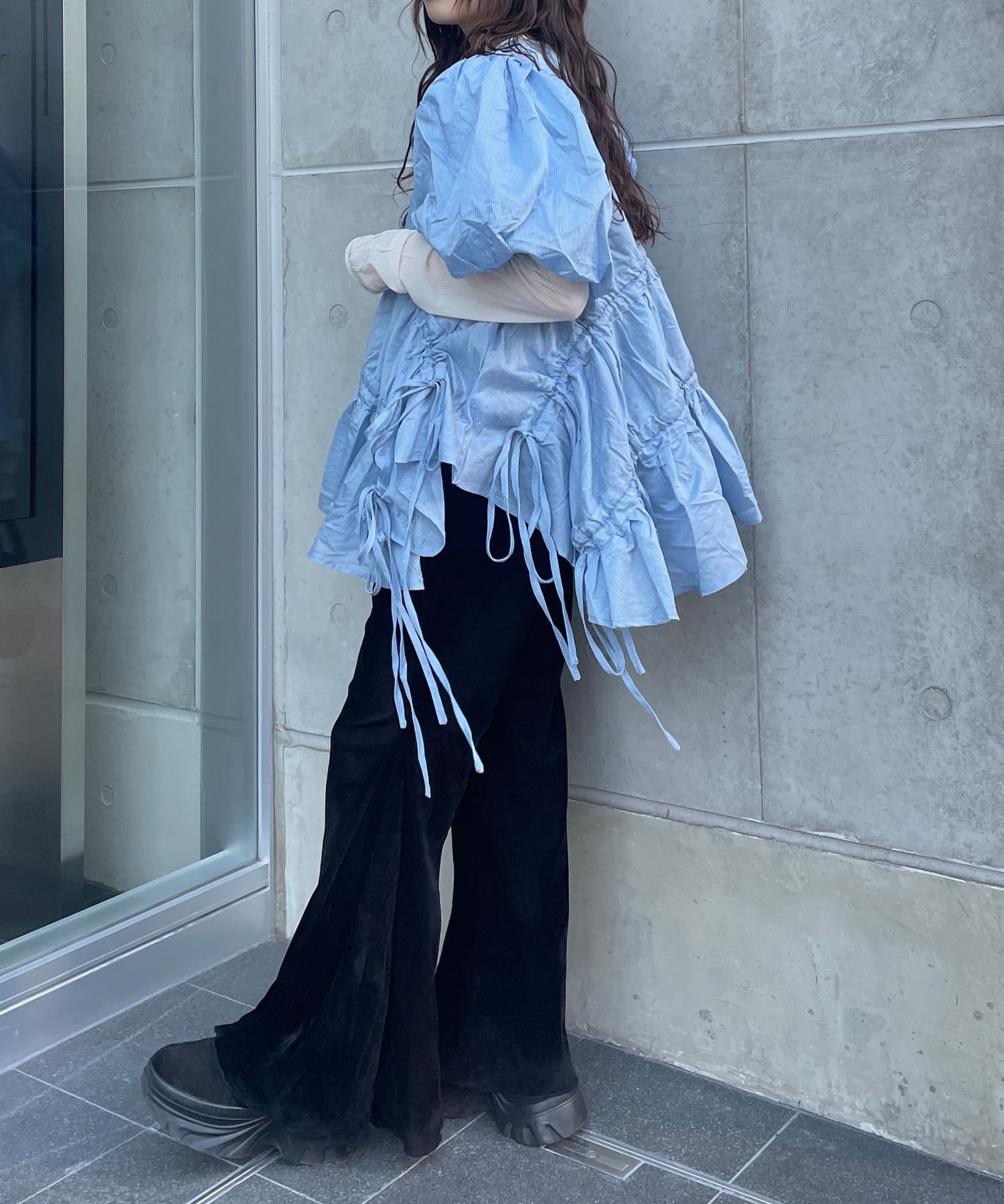 Kastane(カスタネ) 【GHOSPELL】Alice Ruched Top