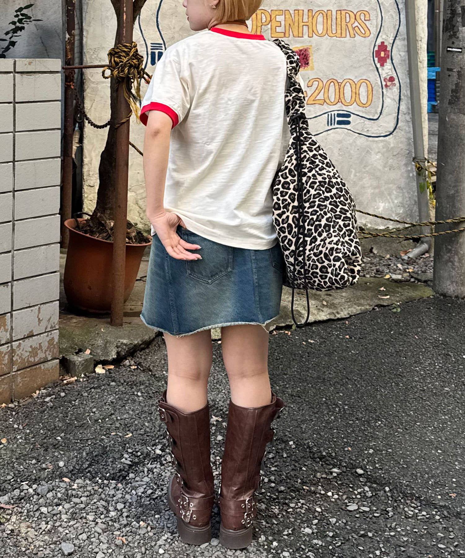 CIAOPANIC(チャオパニック) プリントリンガーロゴTシャツ
