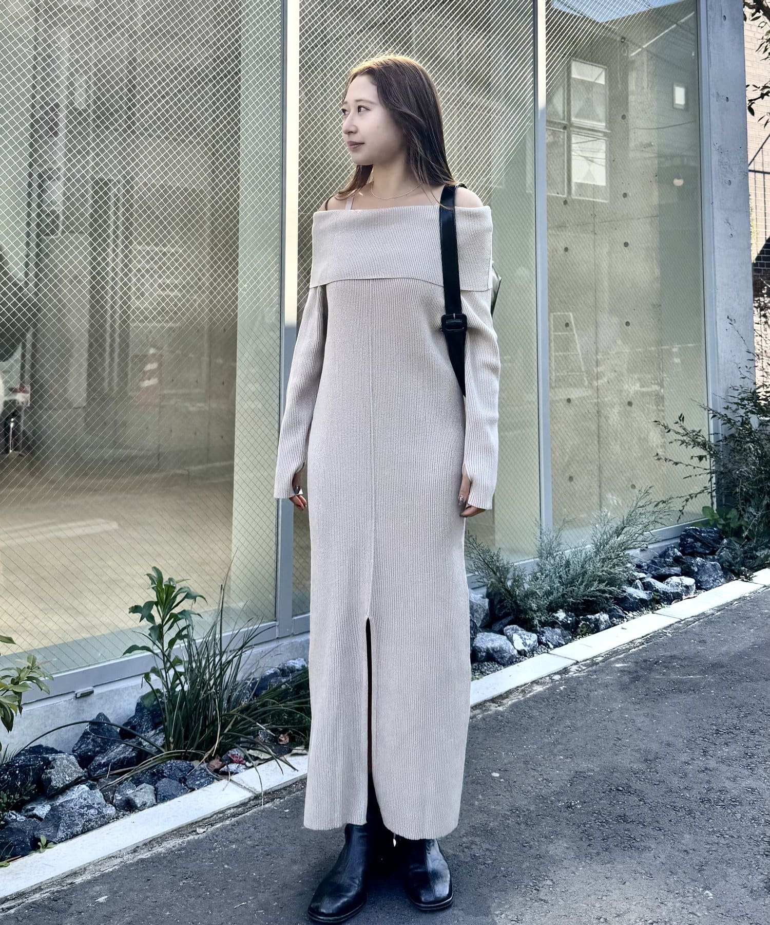 ミルノワールオフショルワンピースコートジャケット mline]オフショルワンピース | mystic(ミスティック)レディース