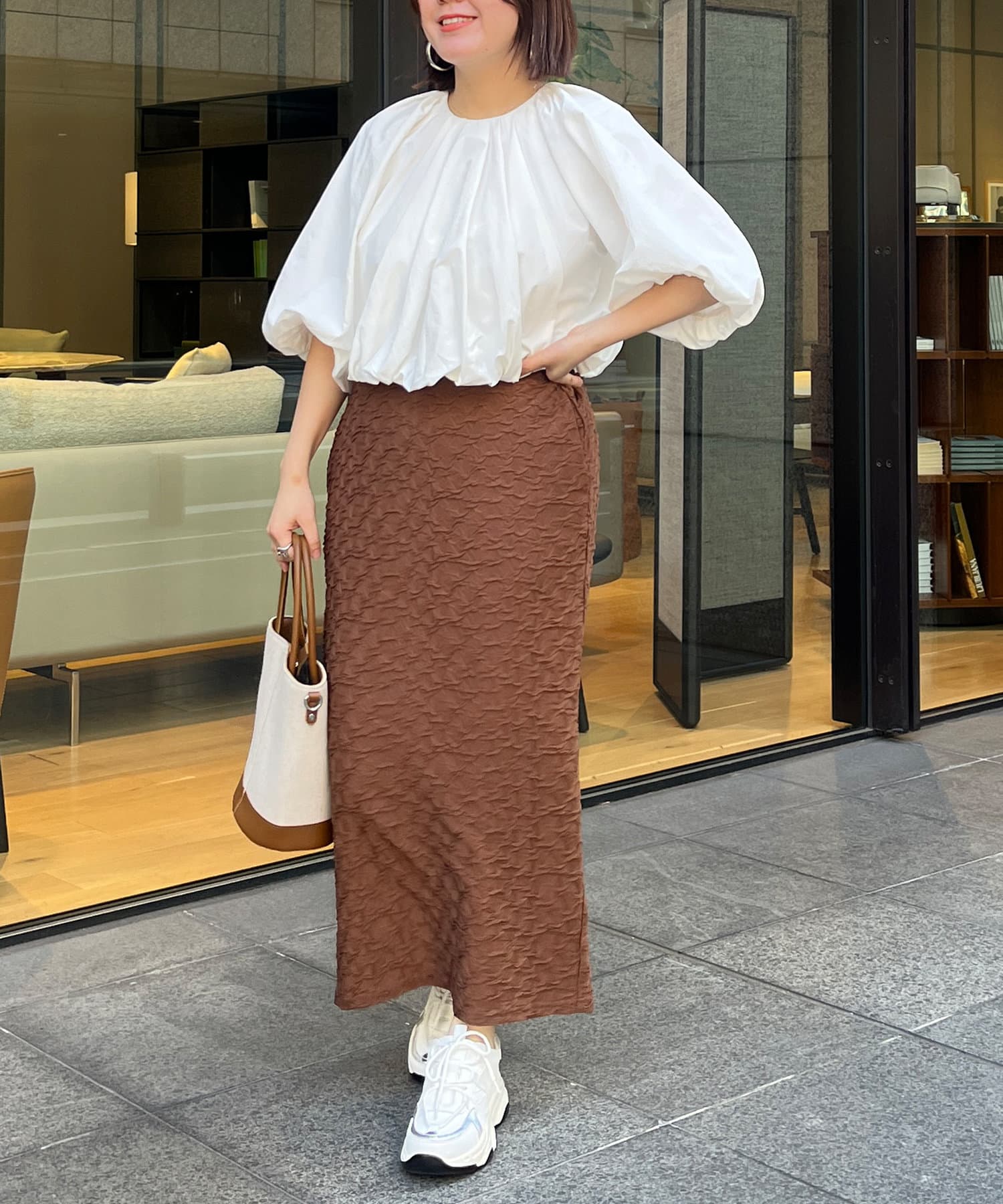 ショートギャザーバルーンブラウス | Chez toi(シェトワ ショートギャザーバルーンブラウス | Chez toi(シェトワ