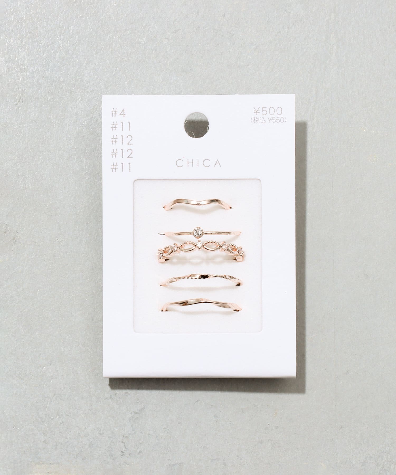 3COINS(スリーコインズ) リングアミ5個セット
