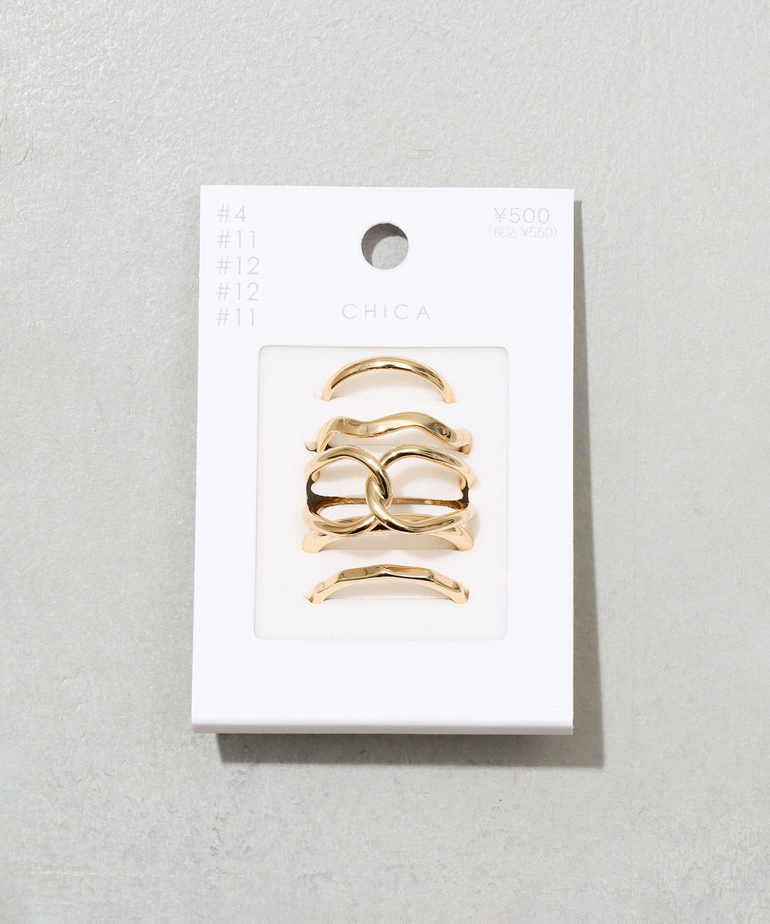 3COINS(スリーコインズ) リングクロス5個セット