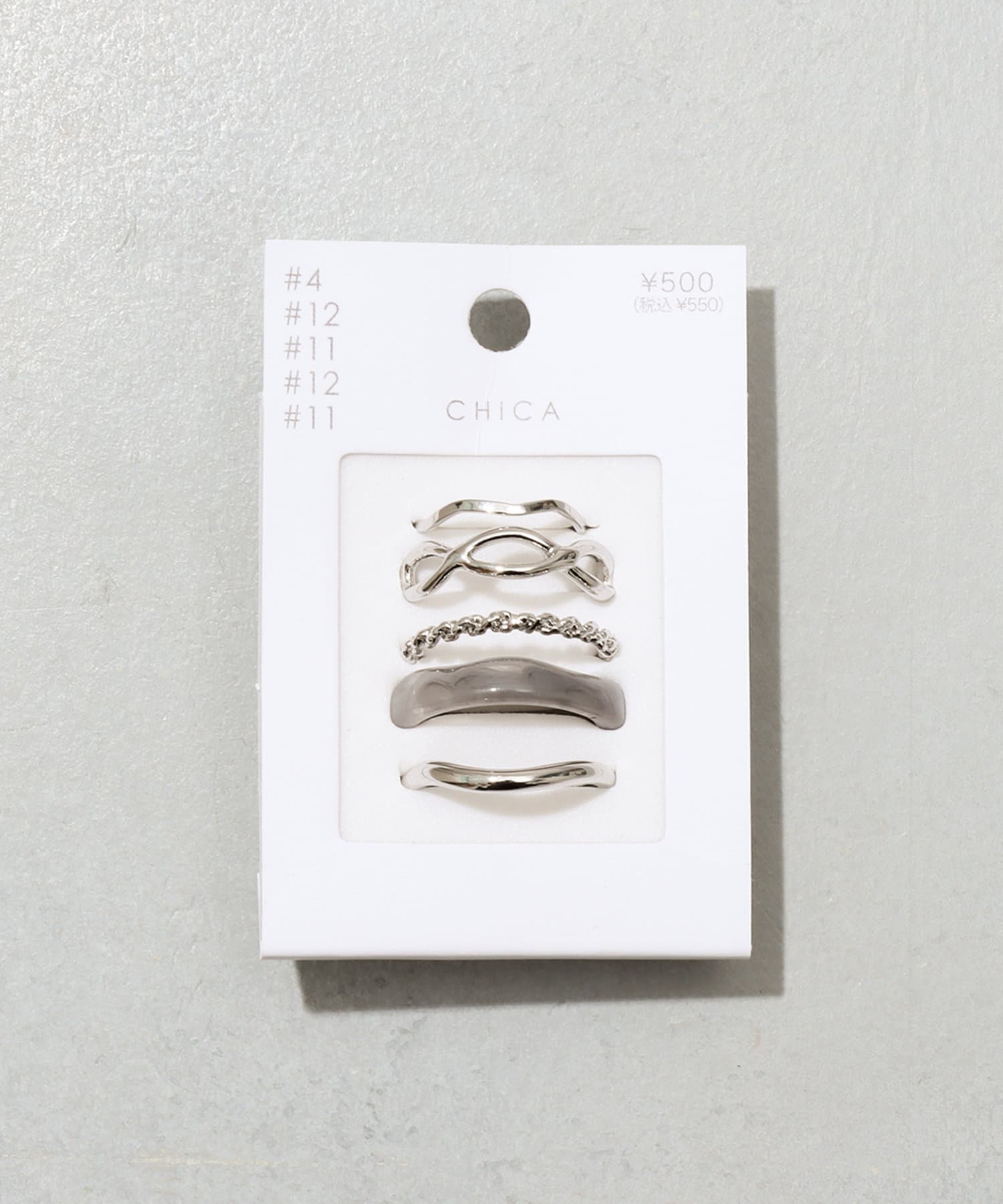 3COINS(スリーコインズ) リングクリア5個セット