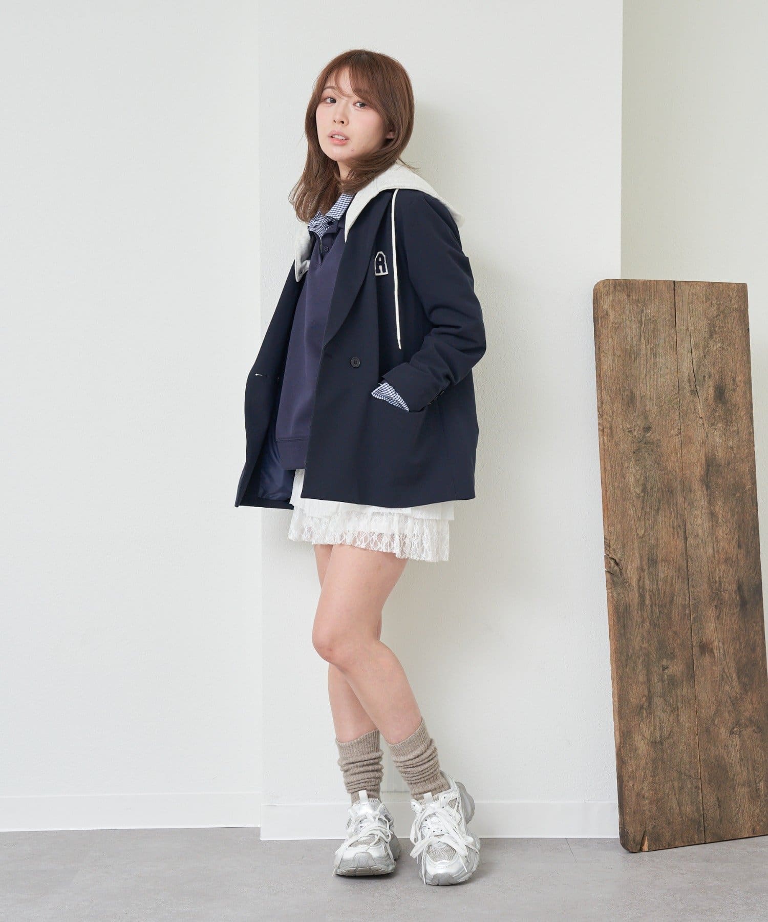 REPUBLIC フード付きジャケット XL ベージュ