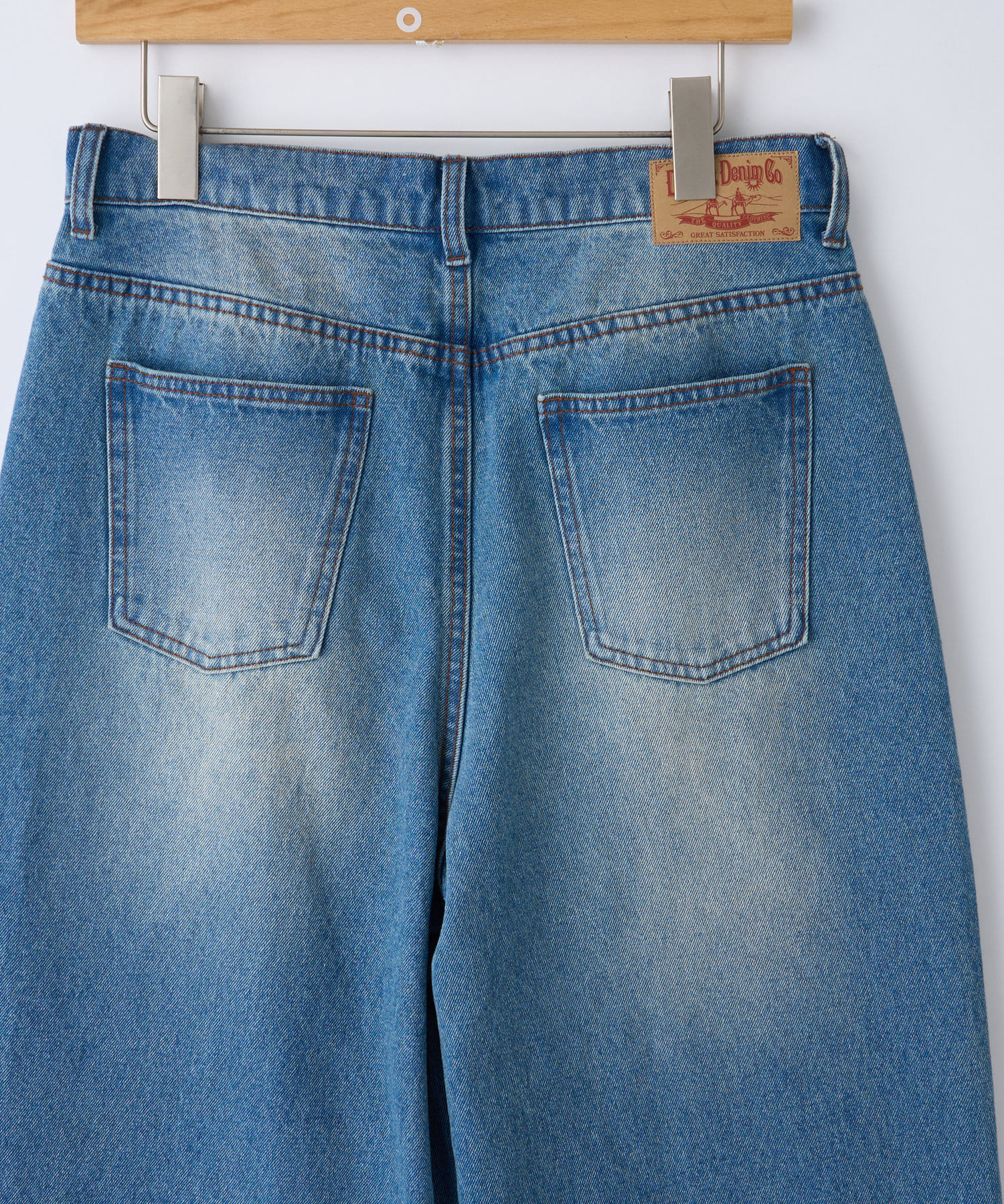 DISCOAT(ディスコート) 【サイズ追加！/ユニセックス】デニムタックワイドパンツ