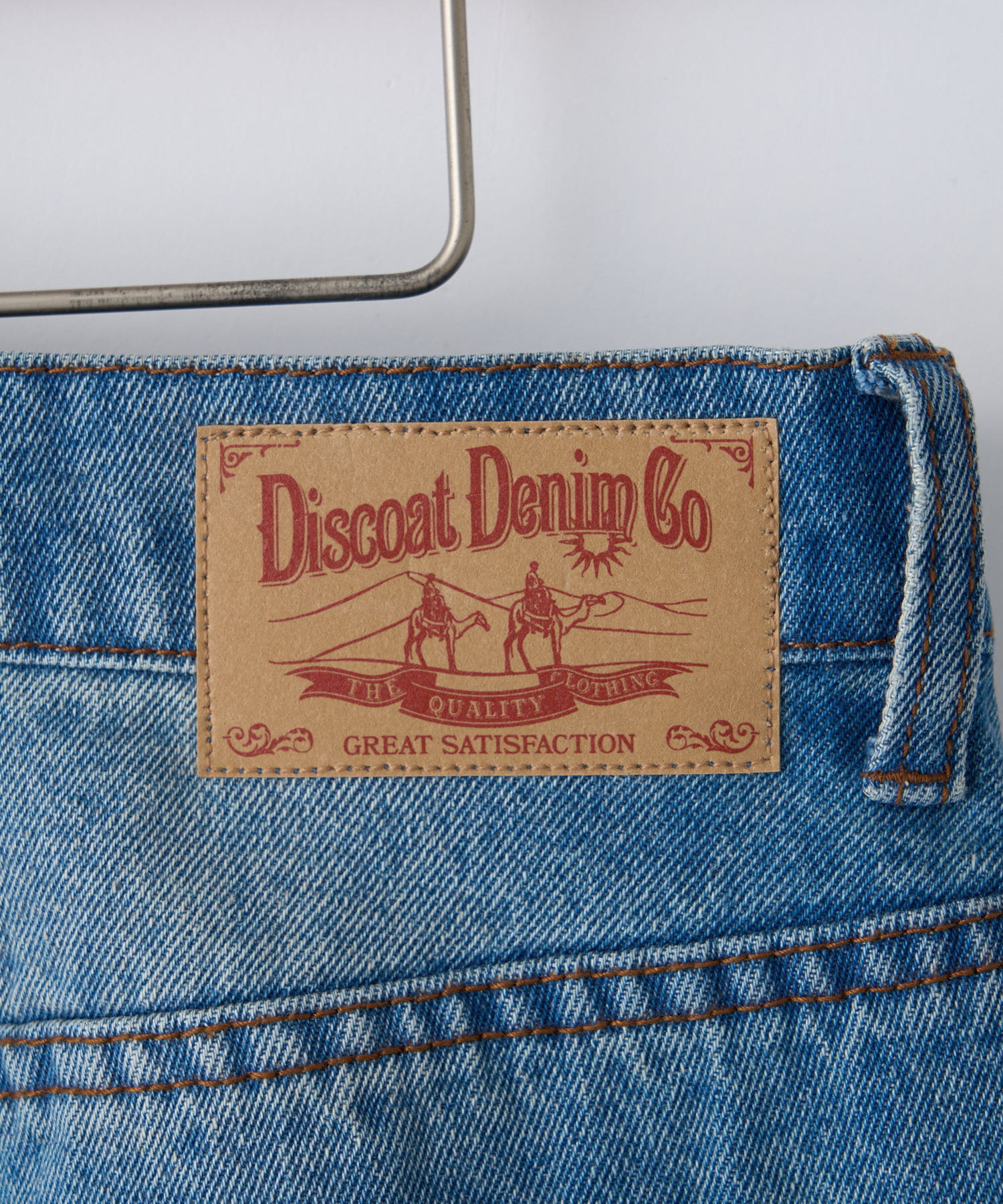 DISCOAT(ディスコート) 【サイズ追加！/ユニセックス】デニムタックワイドパンツ