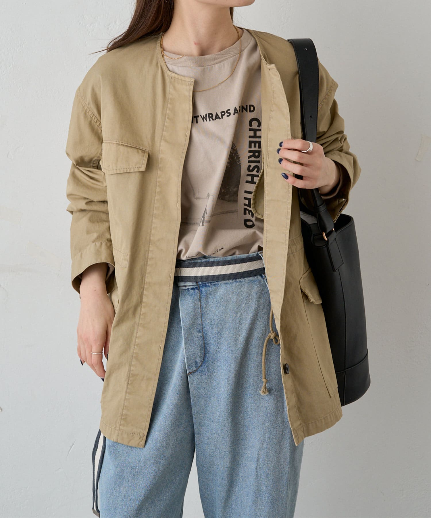PUAL CE CIN(ピュアルセシン) フォトプリントビッグシルエットカットソー