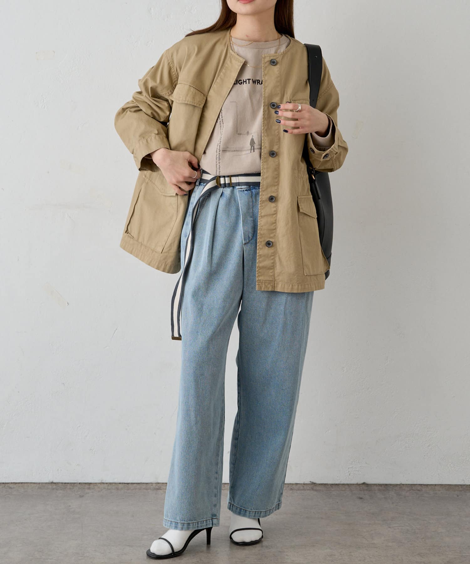 PUAL CE CIN(ピュアルセシン) フォトプリントビッグシルエットカットソー