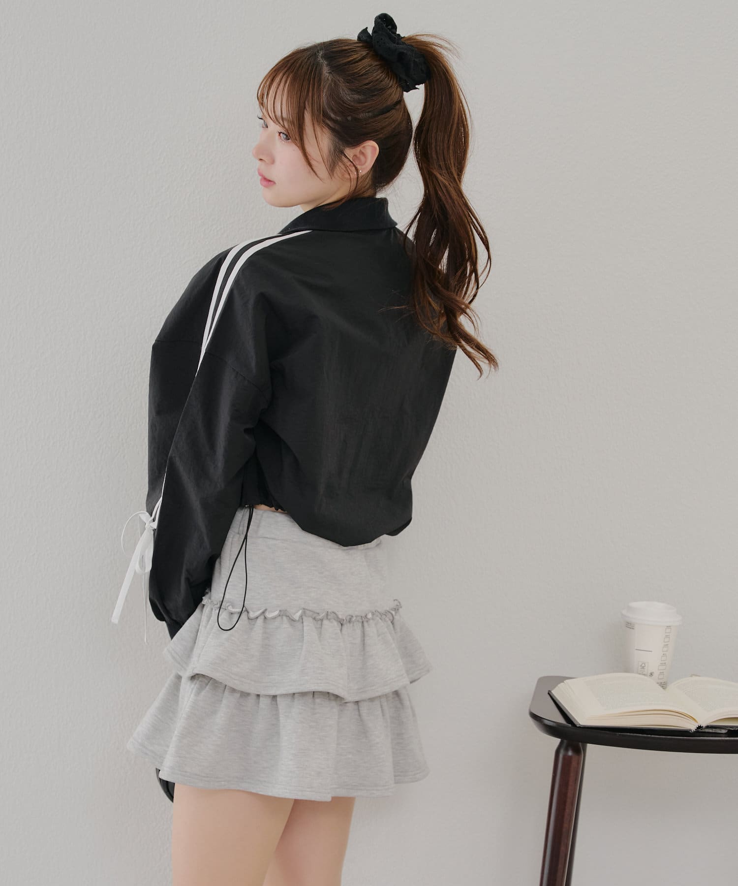 NICE CLAUP / OLIVE des OLIVE OUTLET(ナイスクラップ  / オリーブ デ オリーブ アウトレット) 【春の新作】【MARCHES】ライン&リボンブルゾン