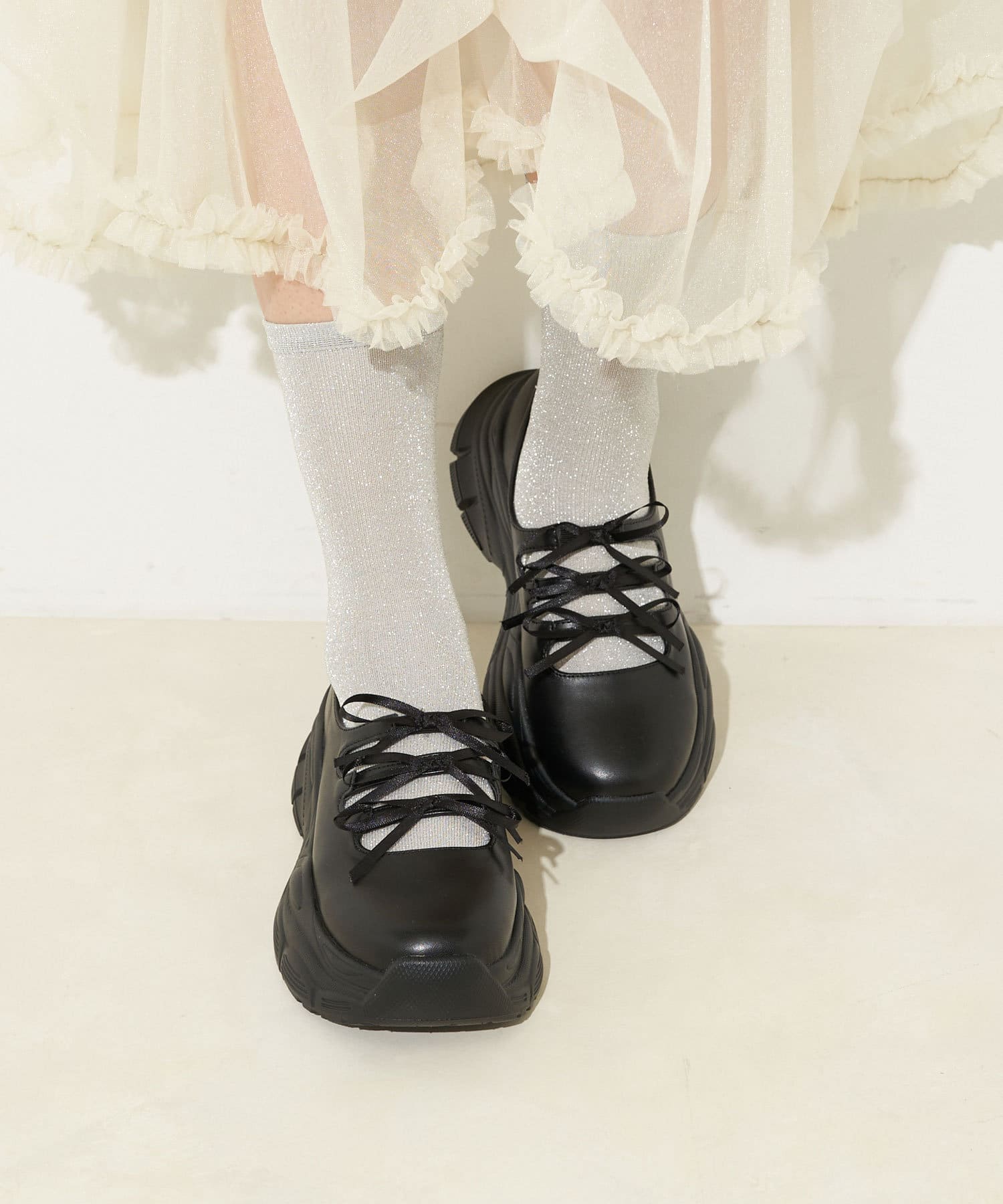 CIAOPANIC(チャオパニック) 厚底トリプルストラップメリージェーン