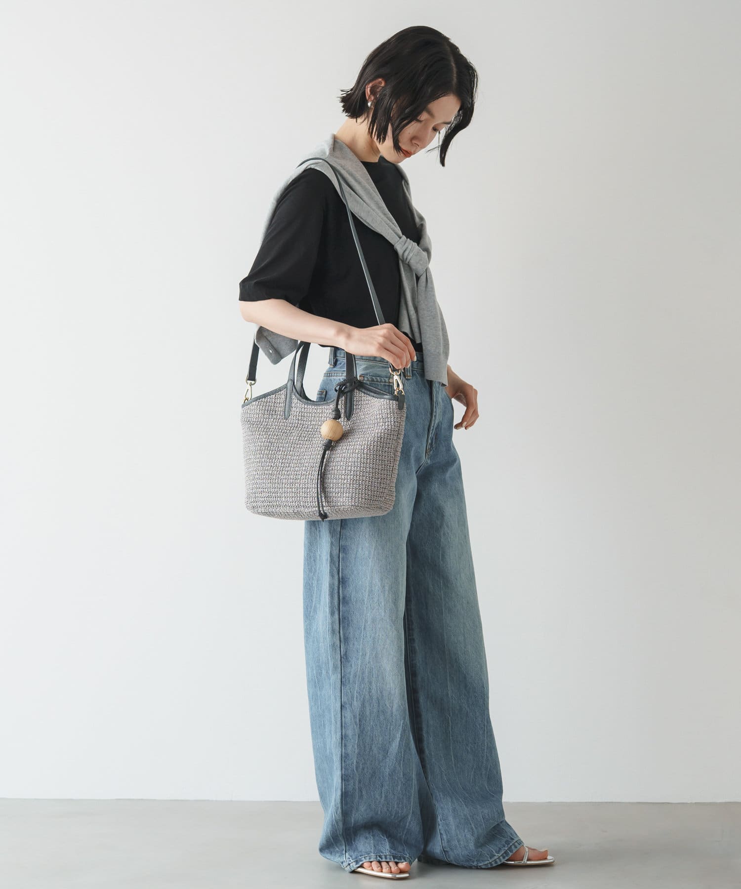 russet(ラシット) 【russet×BEARDSLEYコラボ第２弾】カゴ2wayトートバッグ