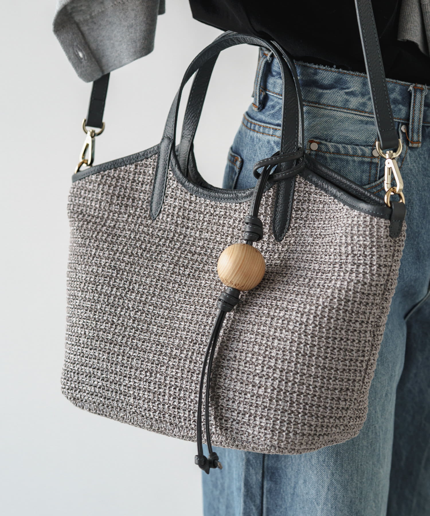 russet(ラシット) 【russet×BEARDSLEYコラボ第２弾】カゴ2wayトートバッグ