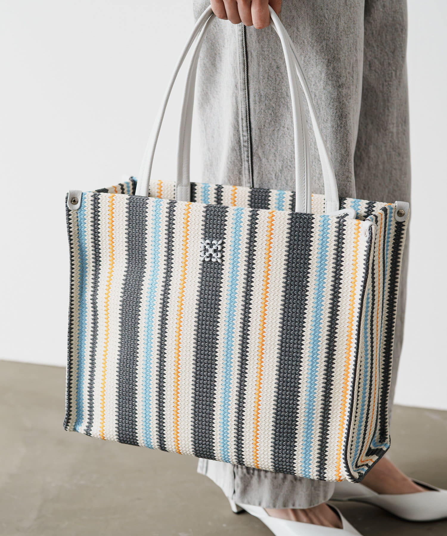 ストライプカゴトートバッグ | russet(ラシット)レディース