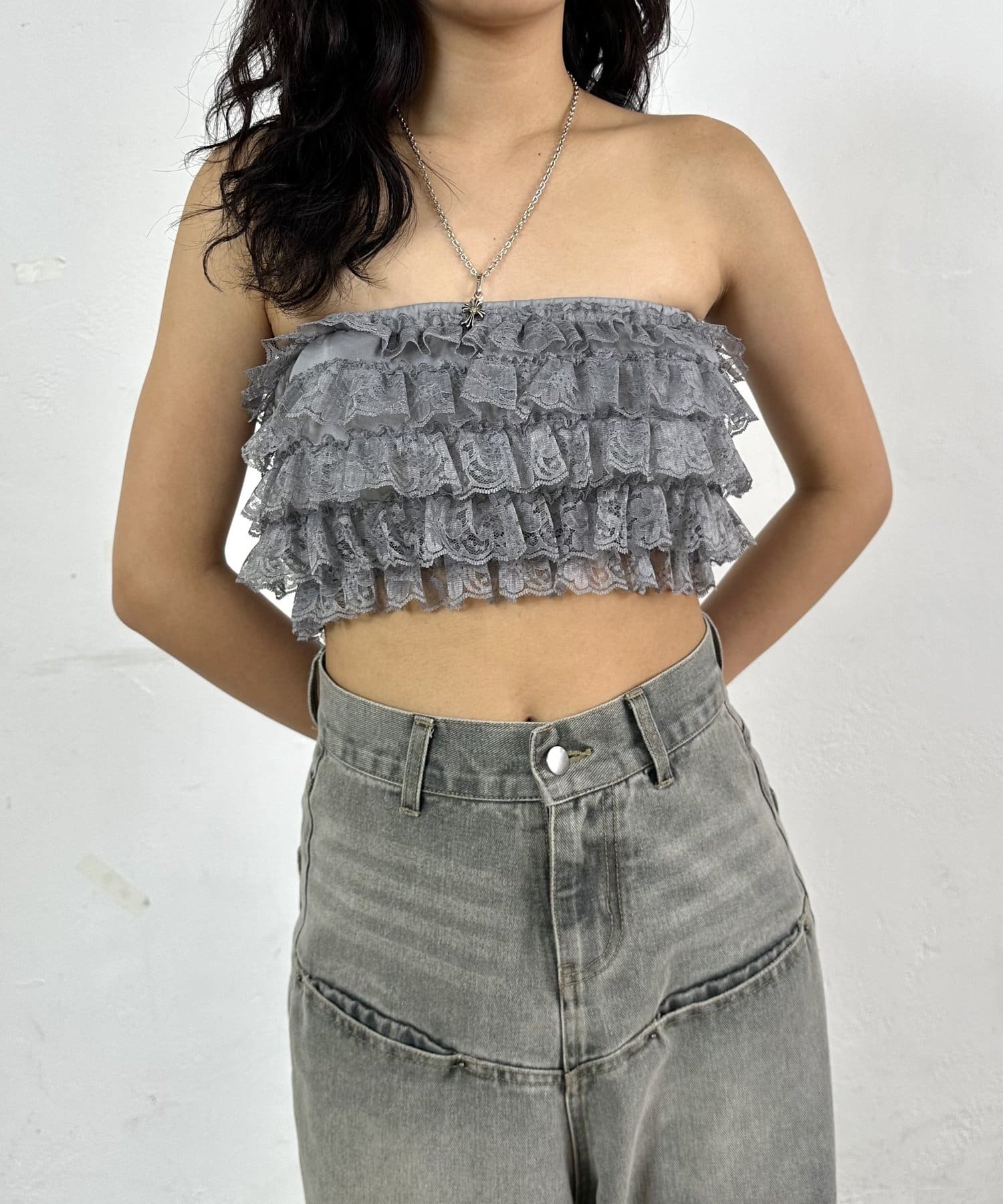 WHO’S WHO gallery(フーズフーギャラリー) フリルレースビスチェ