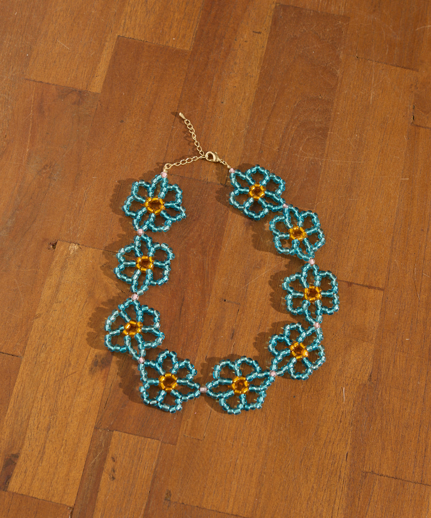 アクセサリー Ciao CAMBIO(カンビオ)】Silky Stripe Denim Band Collar Skipper 3-4