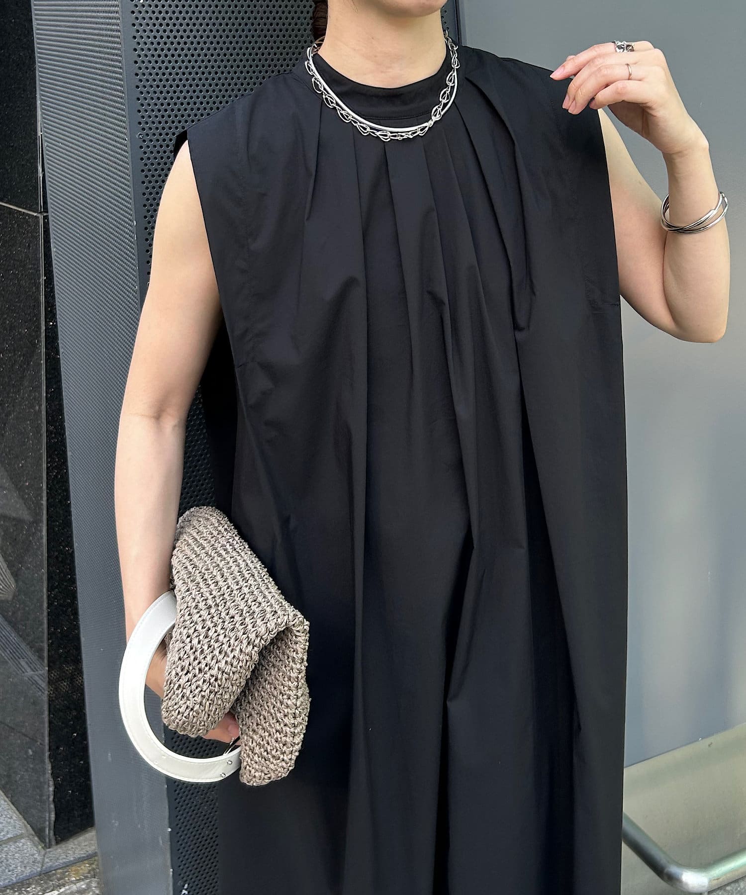 Jena　espace merveilleux(ジェナ　エスパスメルヴェイユ) 2WAYタックスリーブワンピース