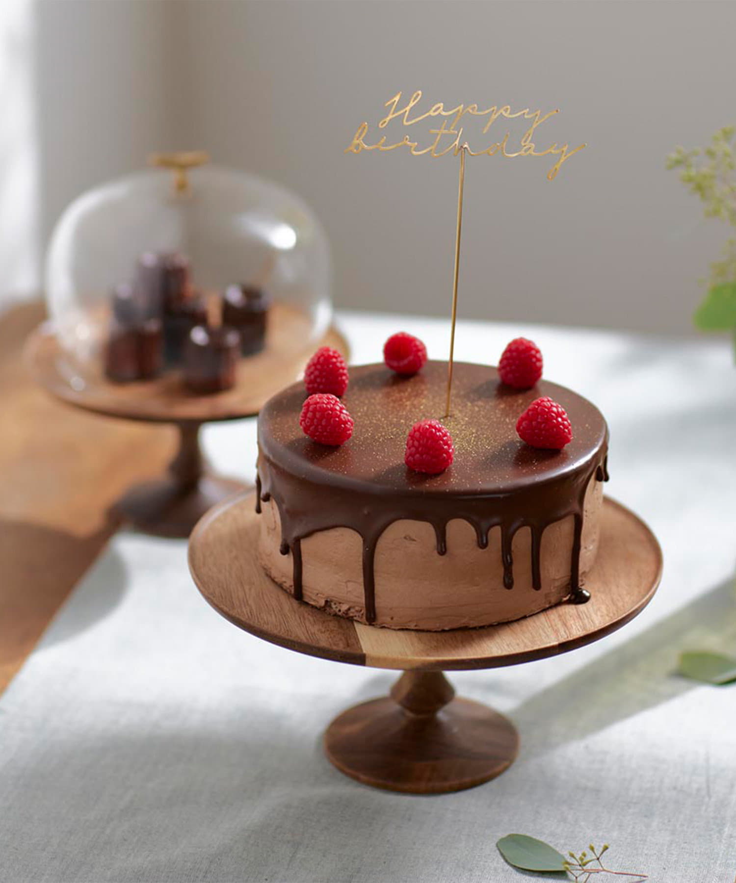 BIRTHDAY BAR(バースデイバー) ライフスタイル 使うほどに味わいが増す アカシアウッドのケーキスタンド(L) ブラウン