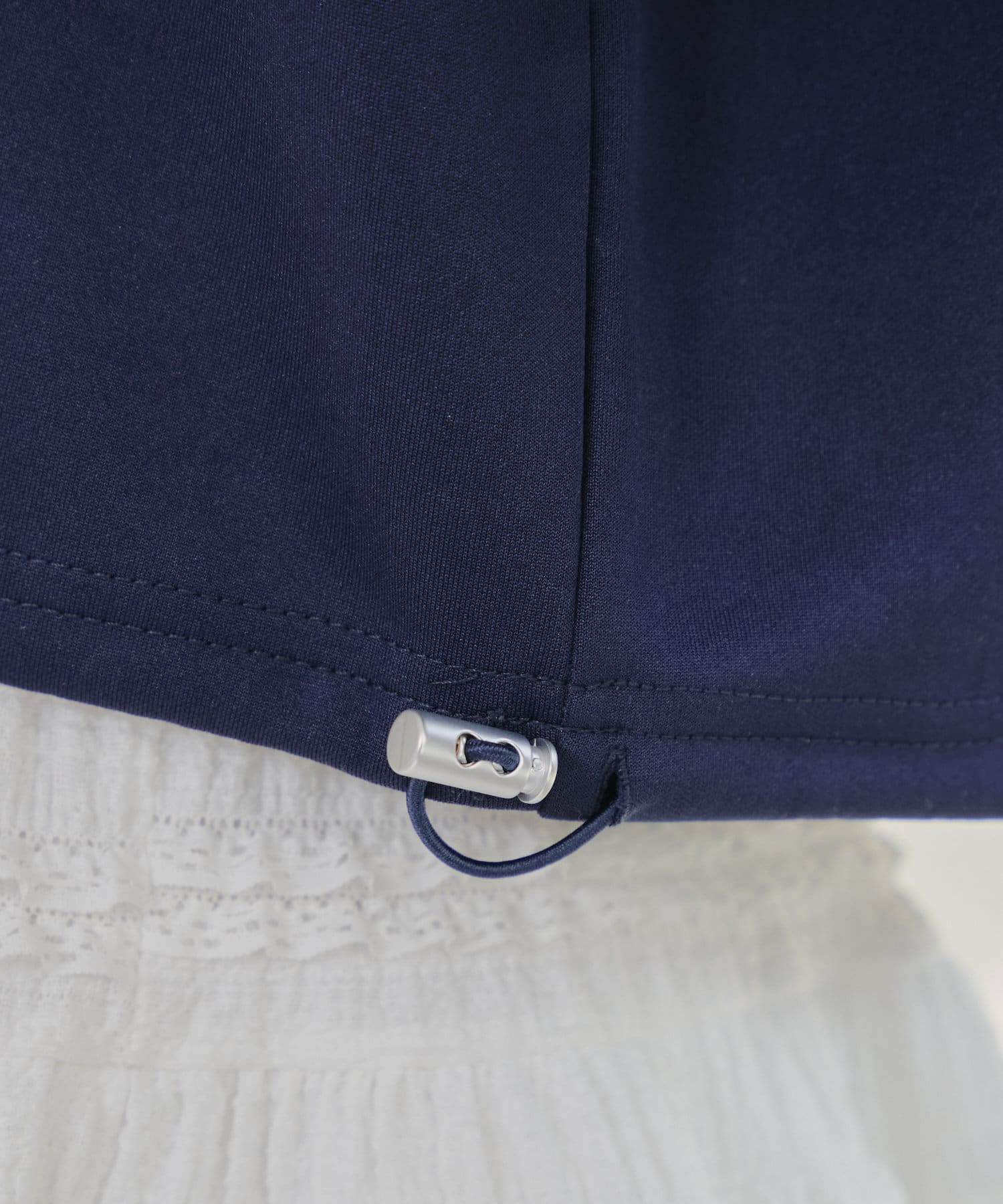 NICE CLAUP / OLIVE des OLIVE OUTLET(ナイスクラップ  / オリーブ デ オリーブ アウトレット) 【春の新作】【OUTLET限定】袖レースハーフZIPジャージ