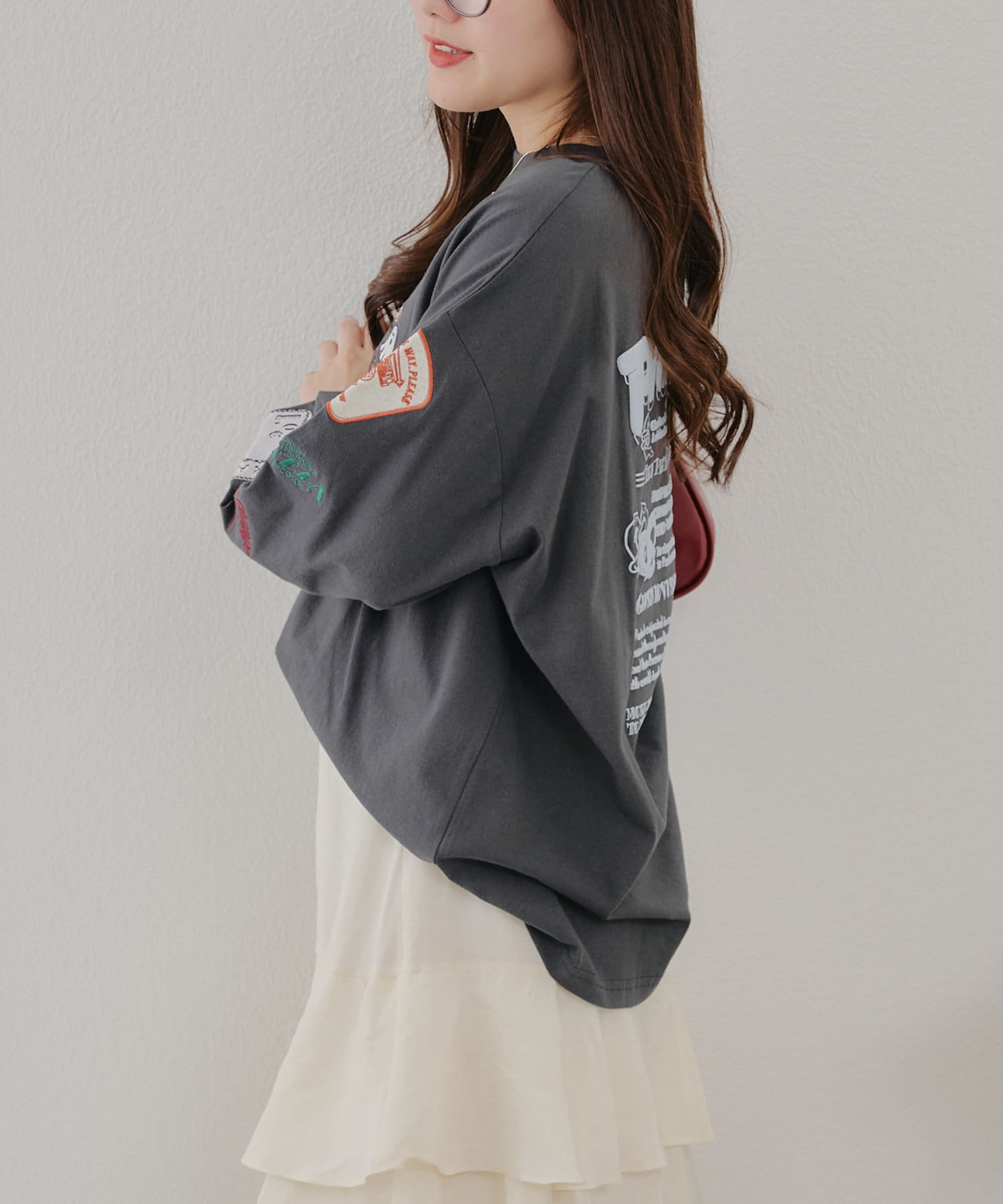 NICE CLAUP / OLIVE des OLIVE OUTLET(ナイスクラップ  / オリーブ デ オリーブ アウトレット) イタリアンな感じのワッペンT