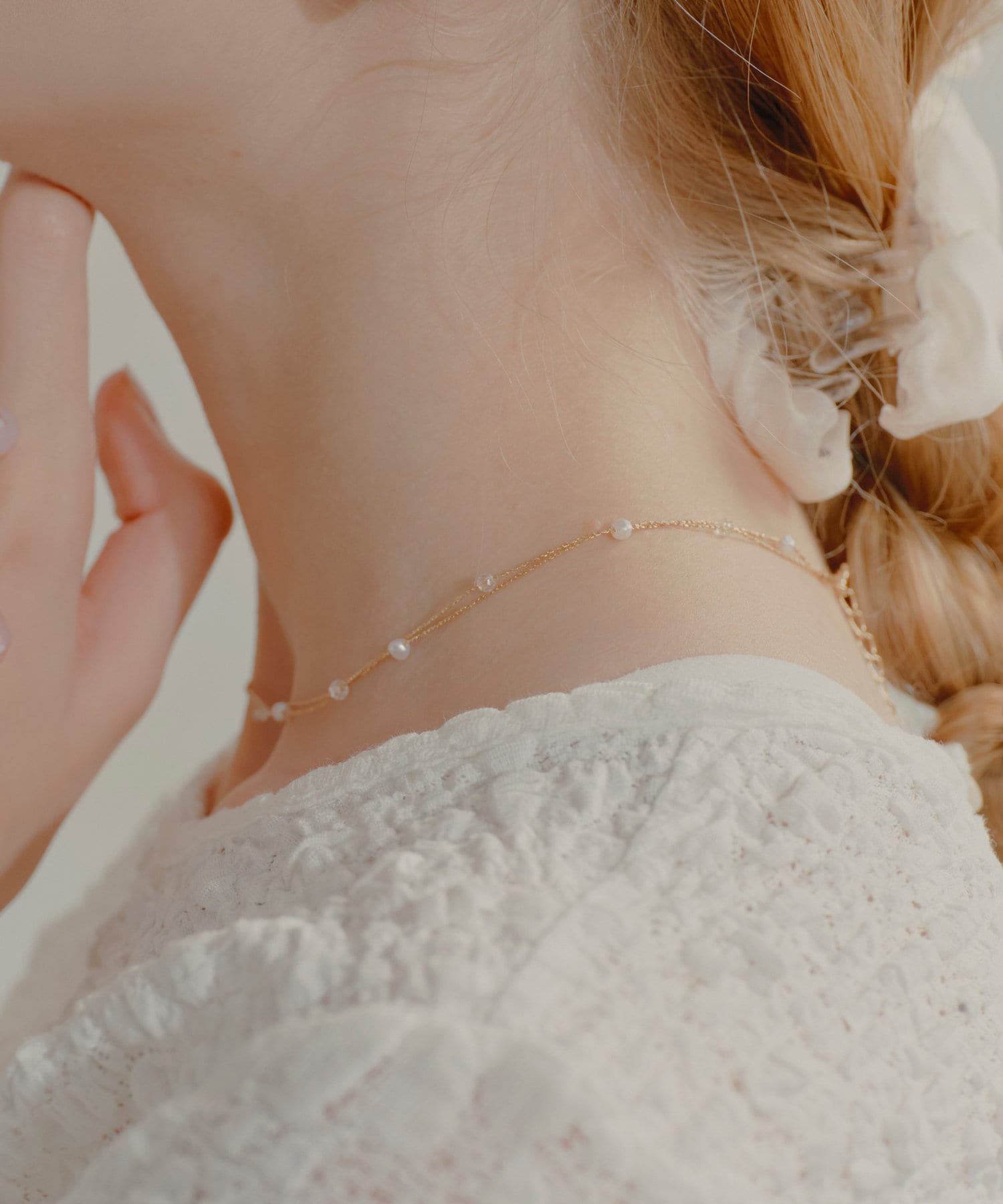 Lattice(ラティス) 華奢パール2連ネックレス