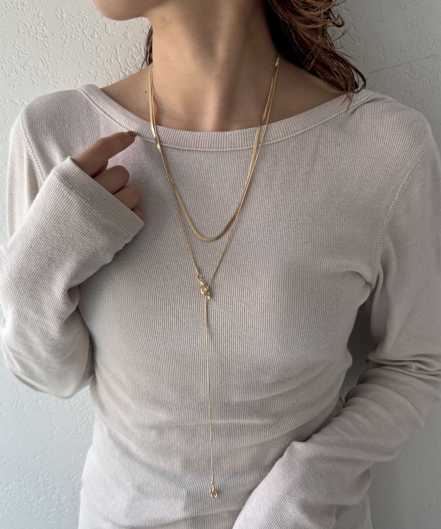 Lattice(ラティス) シンプルチェーンネックレスセット(2P)