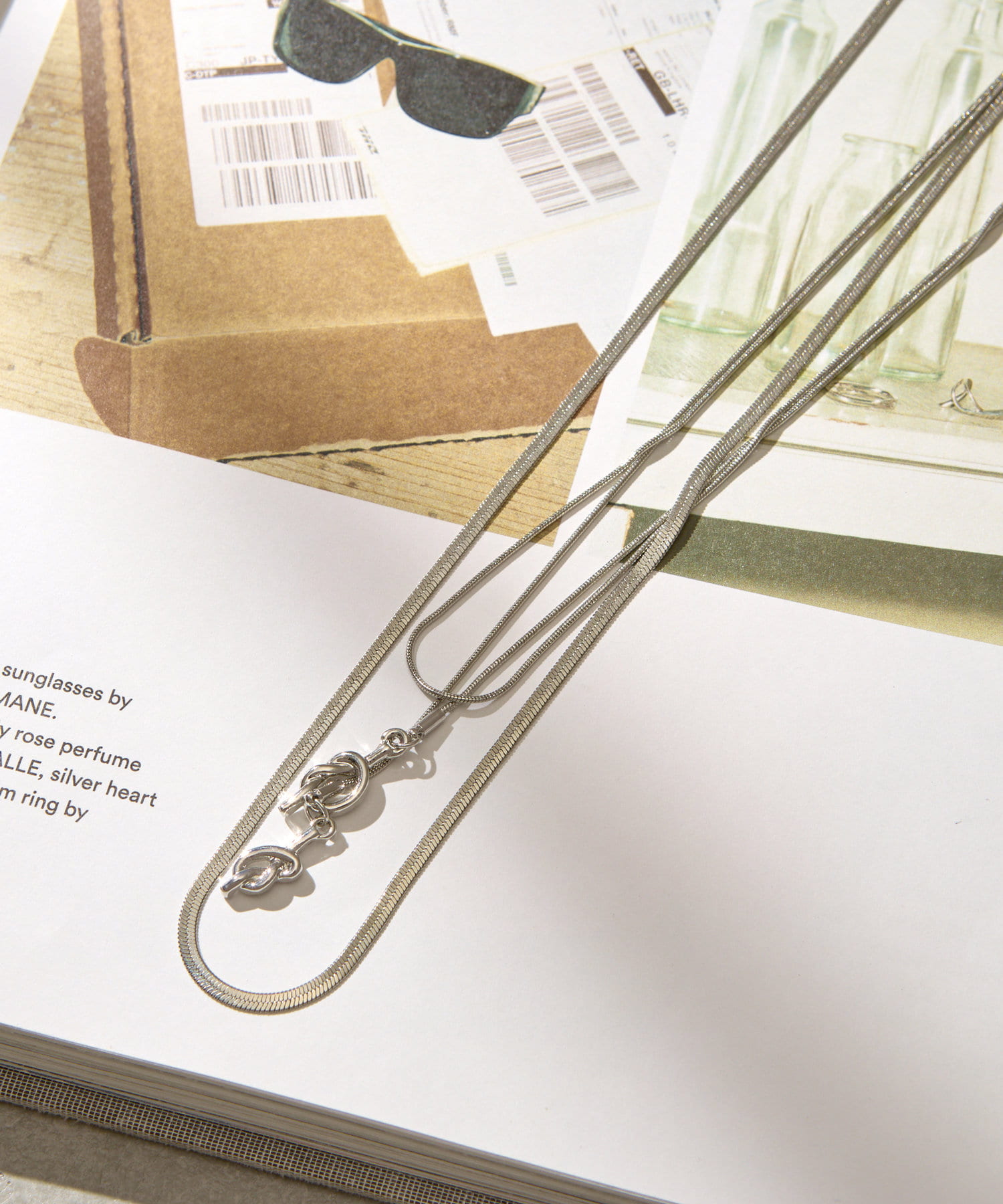 Lattice(ラティス) シンプルチェーンネックレスセット(2P)