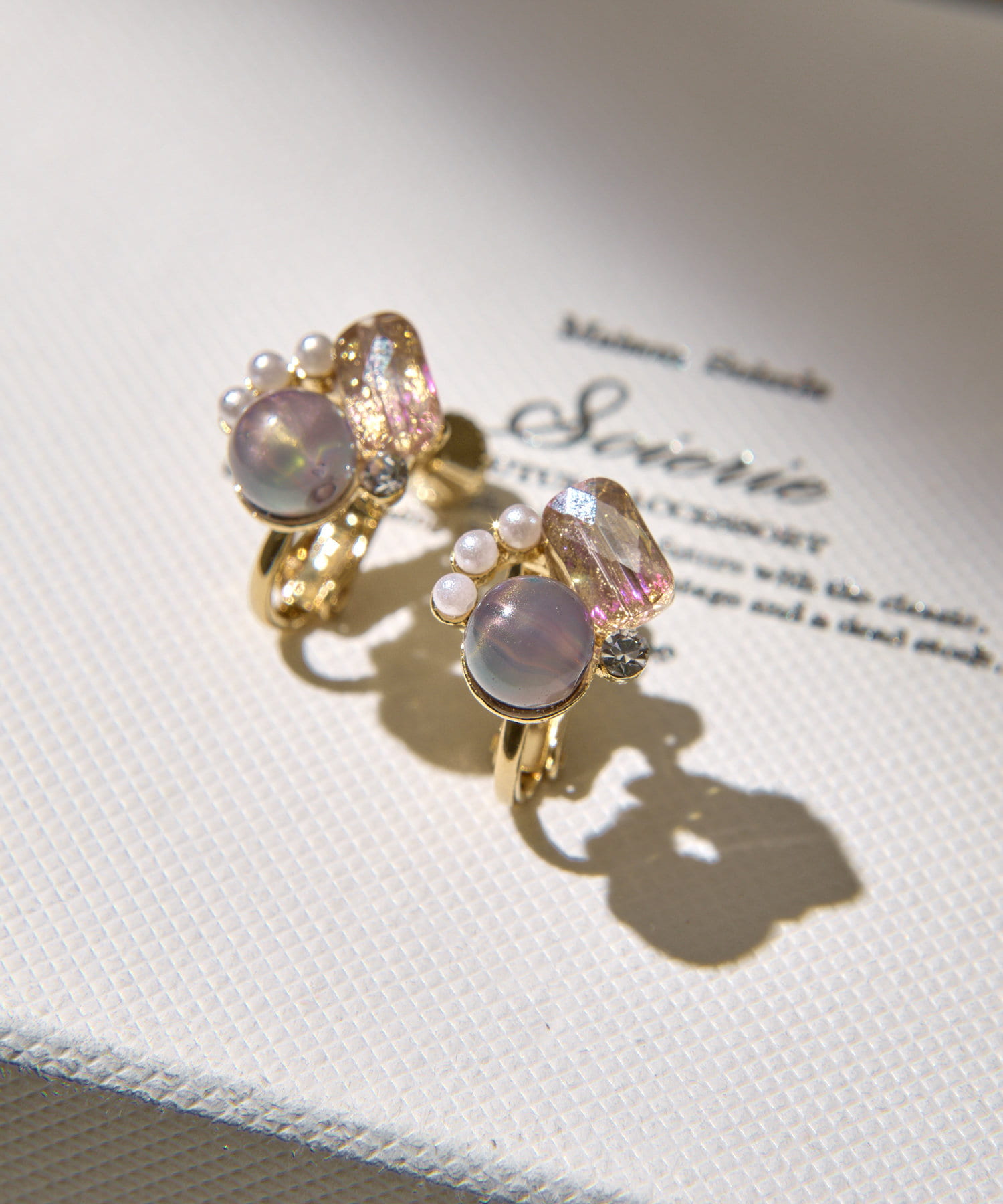 Lattice(ラティス) パールビジューイヤリング