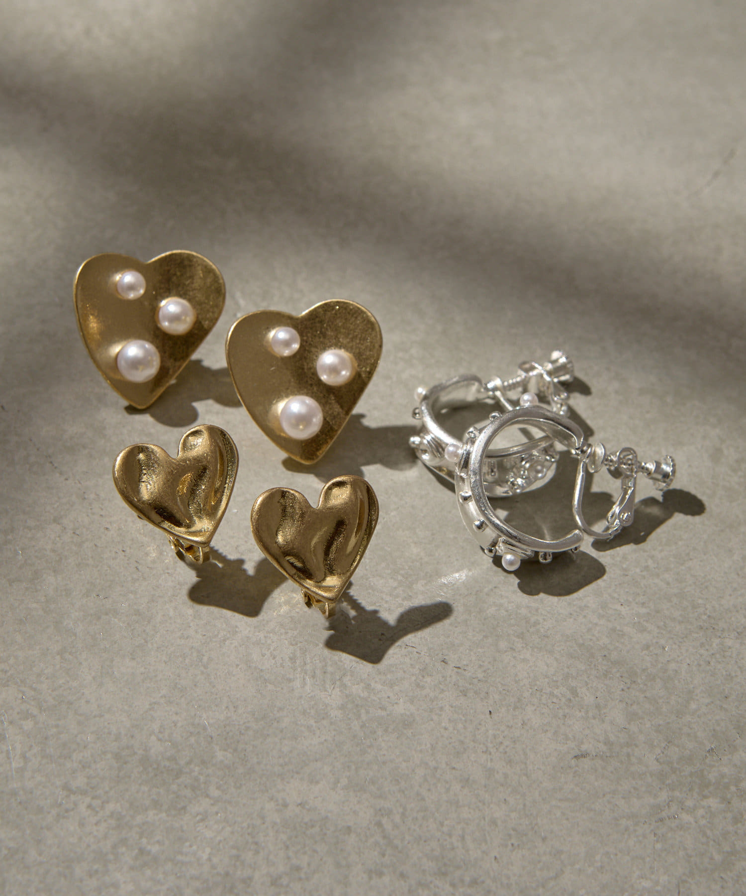 Lattice(ラティス) パールフープイヤリング