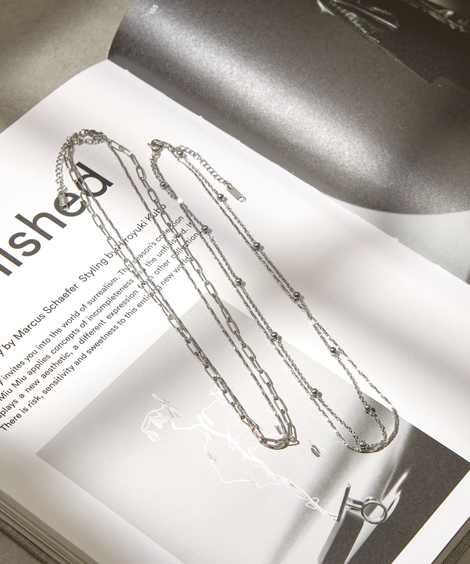 Lattice(ラティス) ＜ステンレス＞2連チェーンネックレス