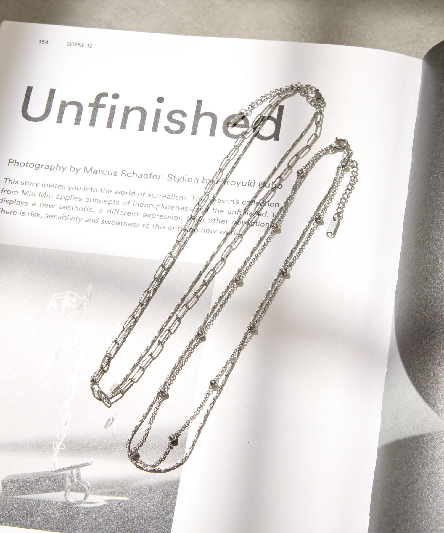 Lattice(ラティス) ＜ステンレス＞2連ネックレス