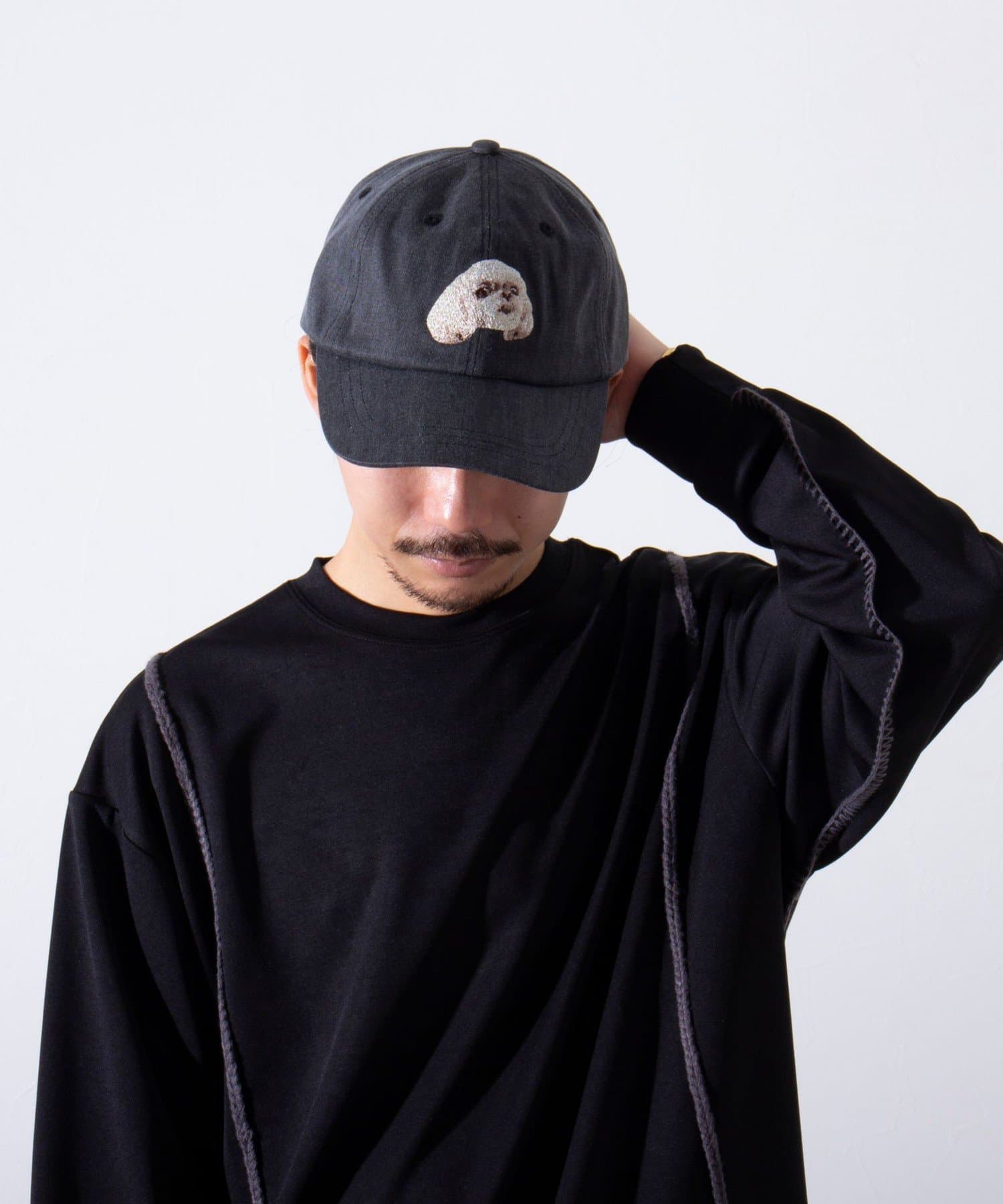 FREDY & GLOSTER(フレディ アンド グロスター) 【GLOSTER】WASHED DOG embroidery CAP 刺繍