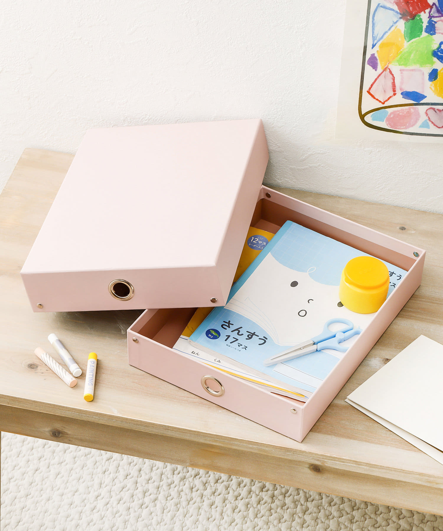 3COINS(スリーコインズ) キッズ お道具箱/入園入学 ピンク